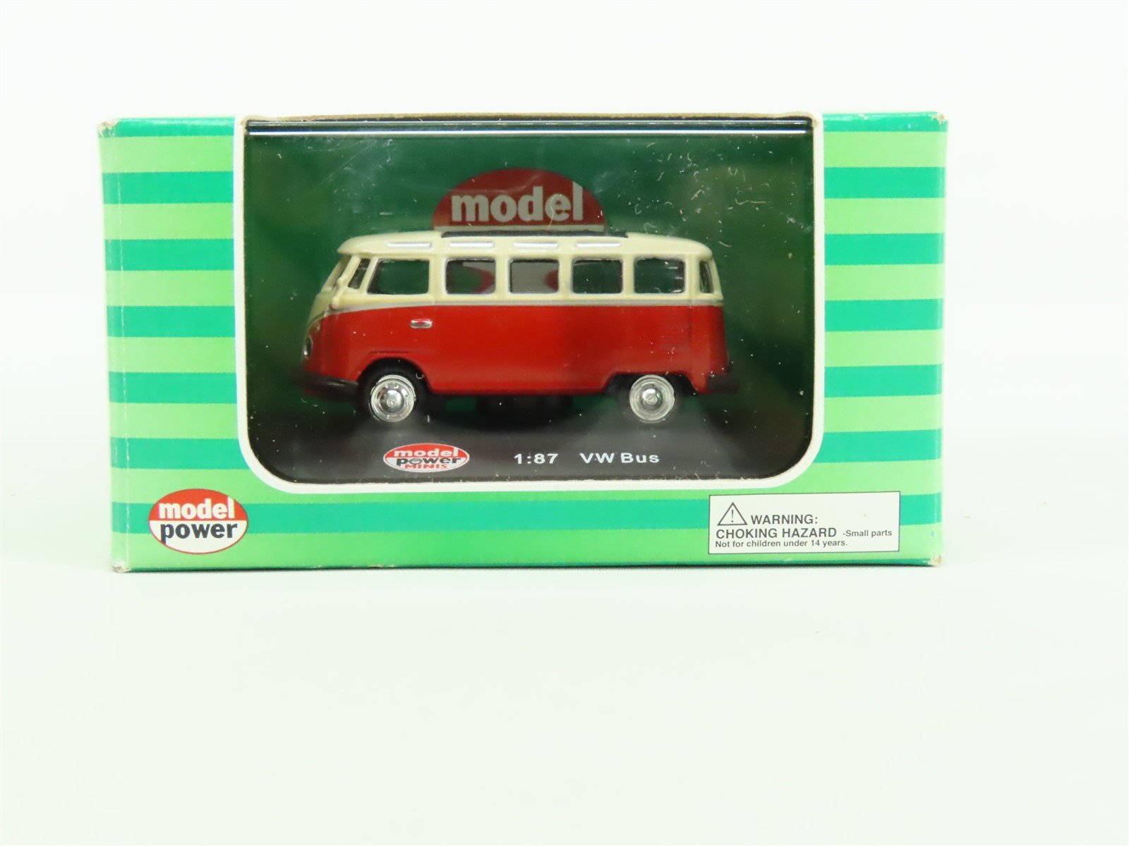 HO Scale Model Power Minis #19160 Volkswagen VW T1 Samba Bus - Red/White