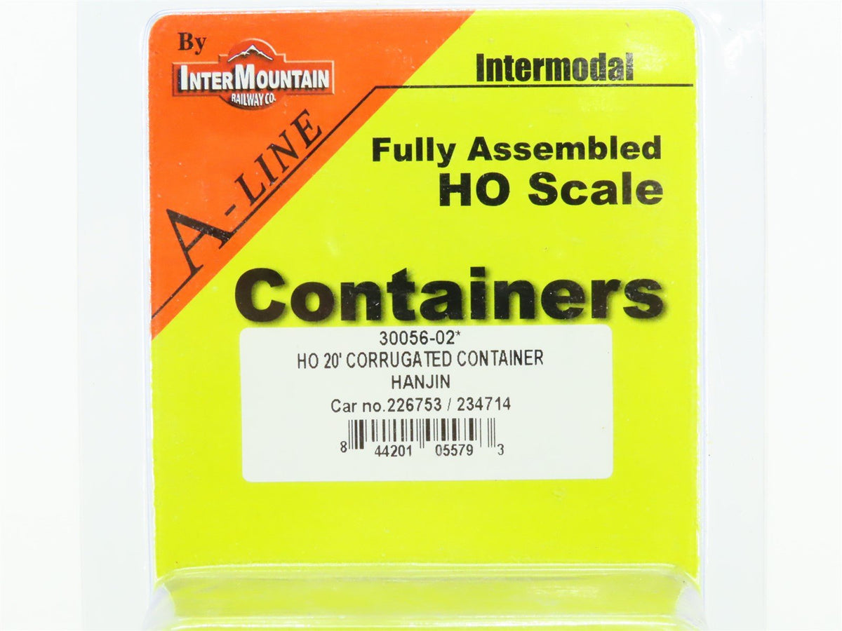 HO InterMountain A-Line #30056-02 HJCU Hanjin 20&#39; Corrugated Container 2-Pack