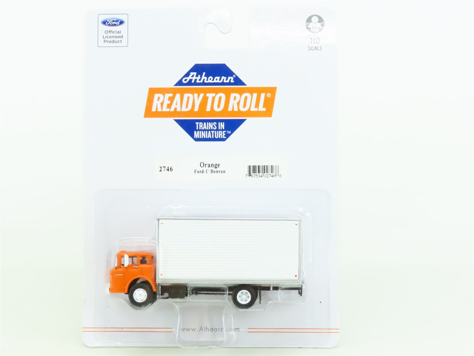 HO 1/87 Scale Athearn #2746 Orange Ford C-Series Box Van