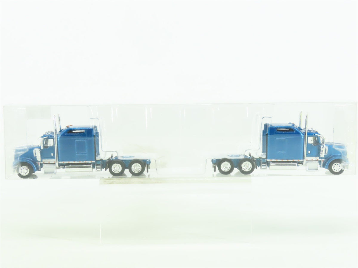 HO Scale Trucks N&#39; Stuff #410652 Kenworth W900 Sleeper Cab - Western Blue (2-Pk)