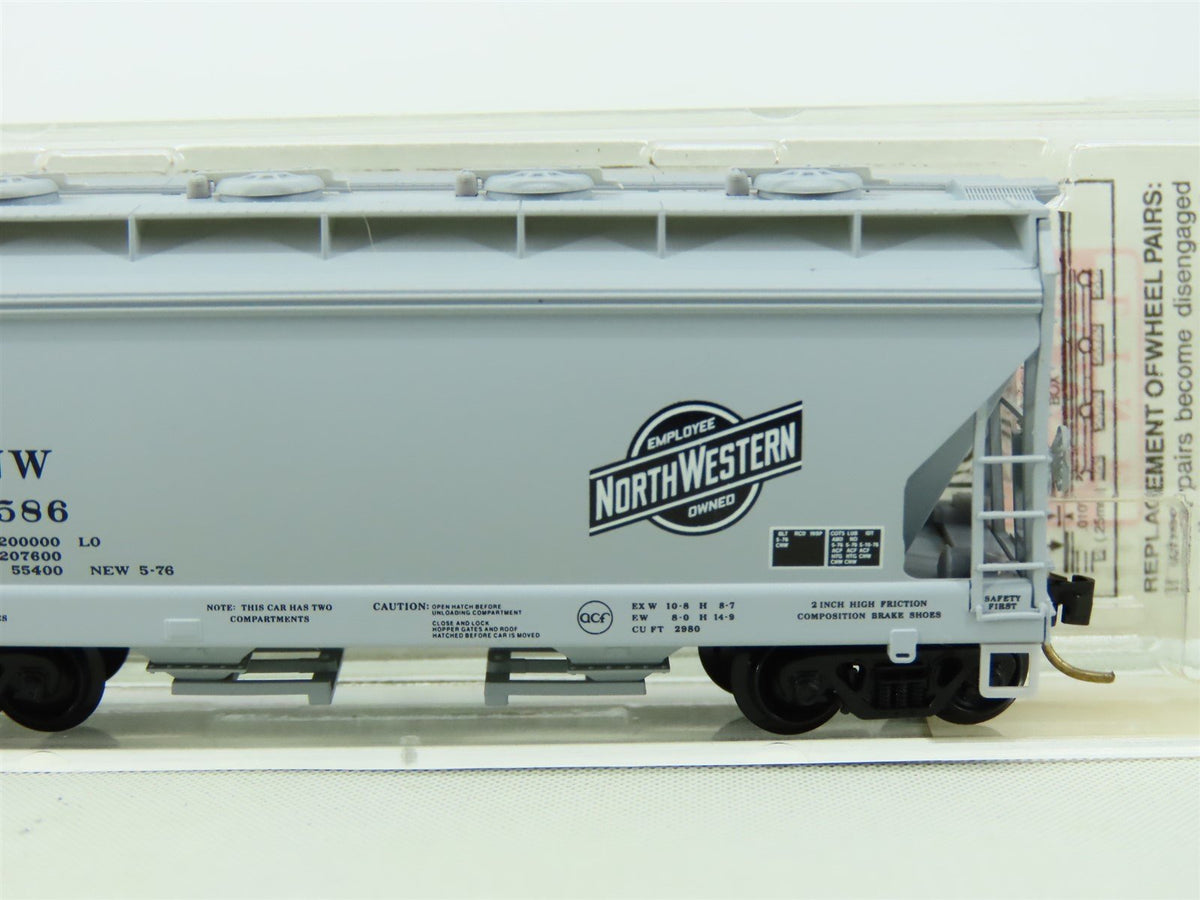 N Scale Micro-Train MTL 92090 CNW Chicago &amp; North Western 2-Bay Hopper #175586