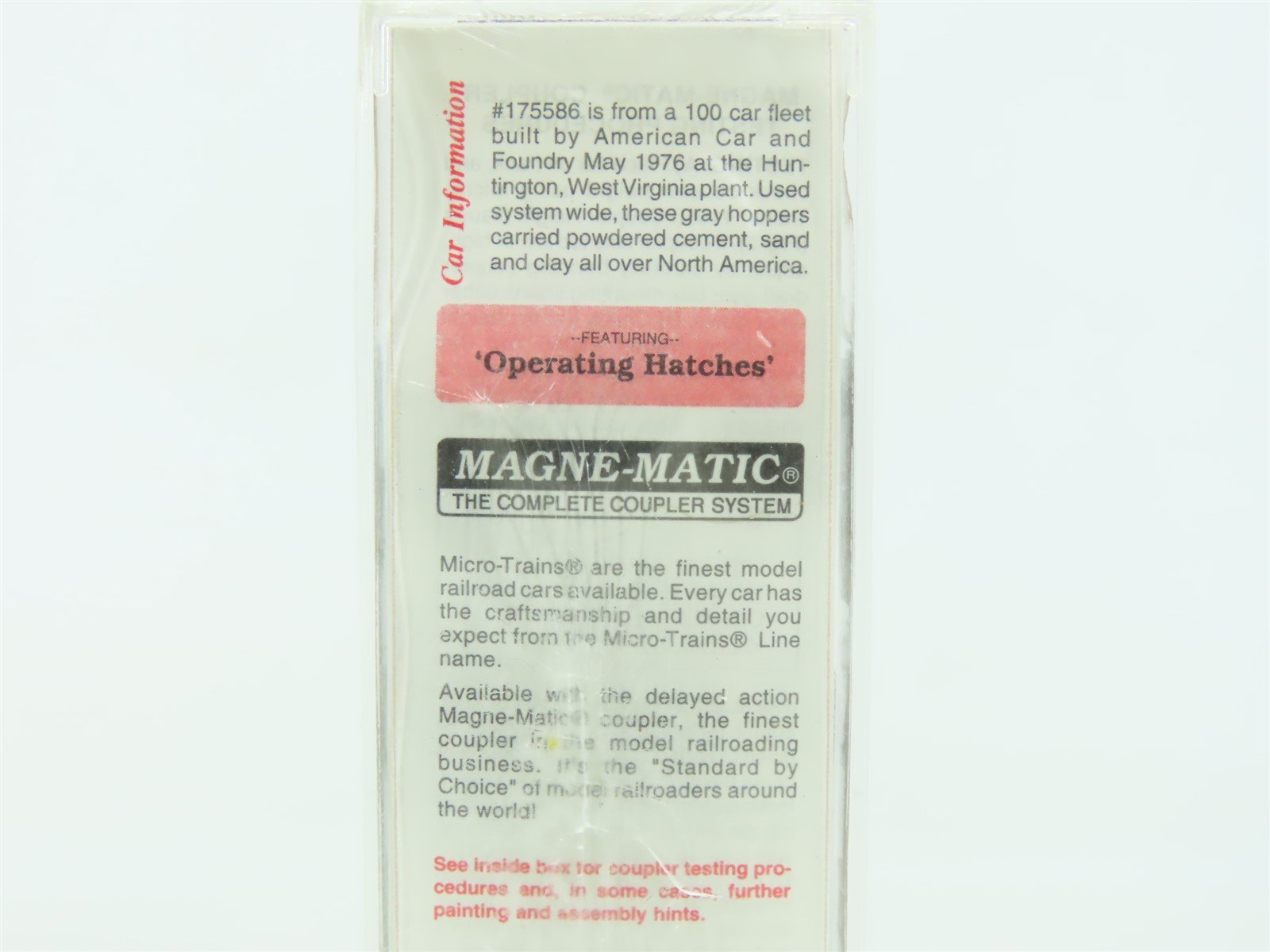 N Scale Micro-Train MTL 92090 CNW Chicago & North Western 2-Bay Hopper #175586