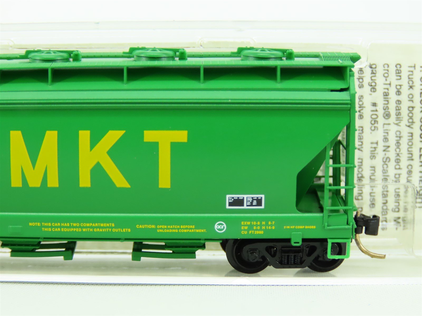 N Scale Micro-Train MTL 92040 MKT Missouri-Kansas-Texas 2-Bay Hopper #450