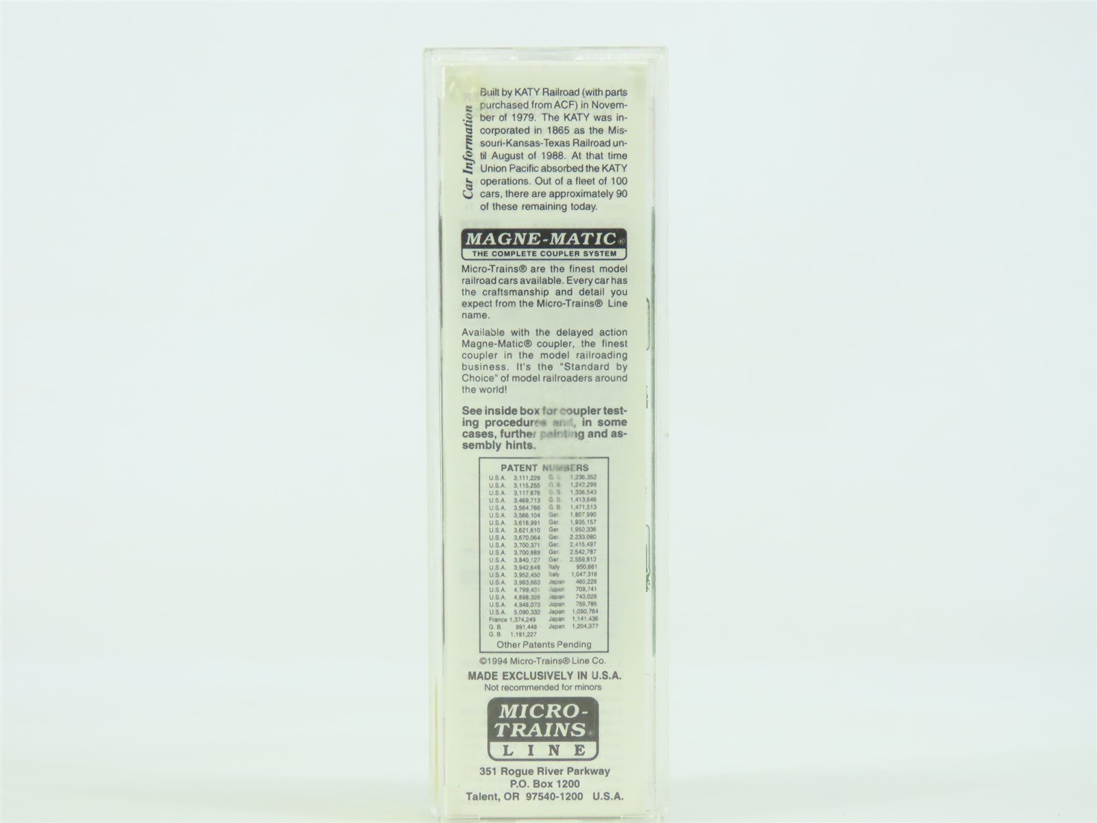 N Scale Micro-Train MTL 92040 MKT Missouri-Kansas-Texas 2-Bay Hopper #450