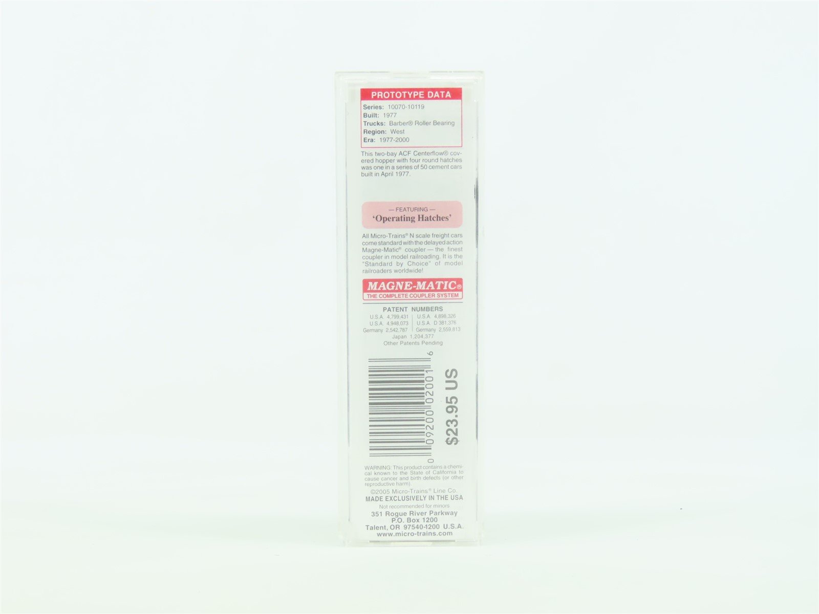 N Scale Micro-Train MTL 092 00 020 D&RGW The Action Road 2-Bay ACF Hopper #10116