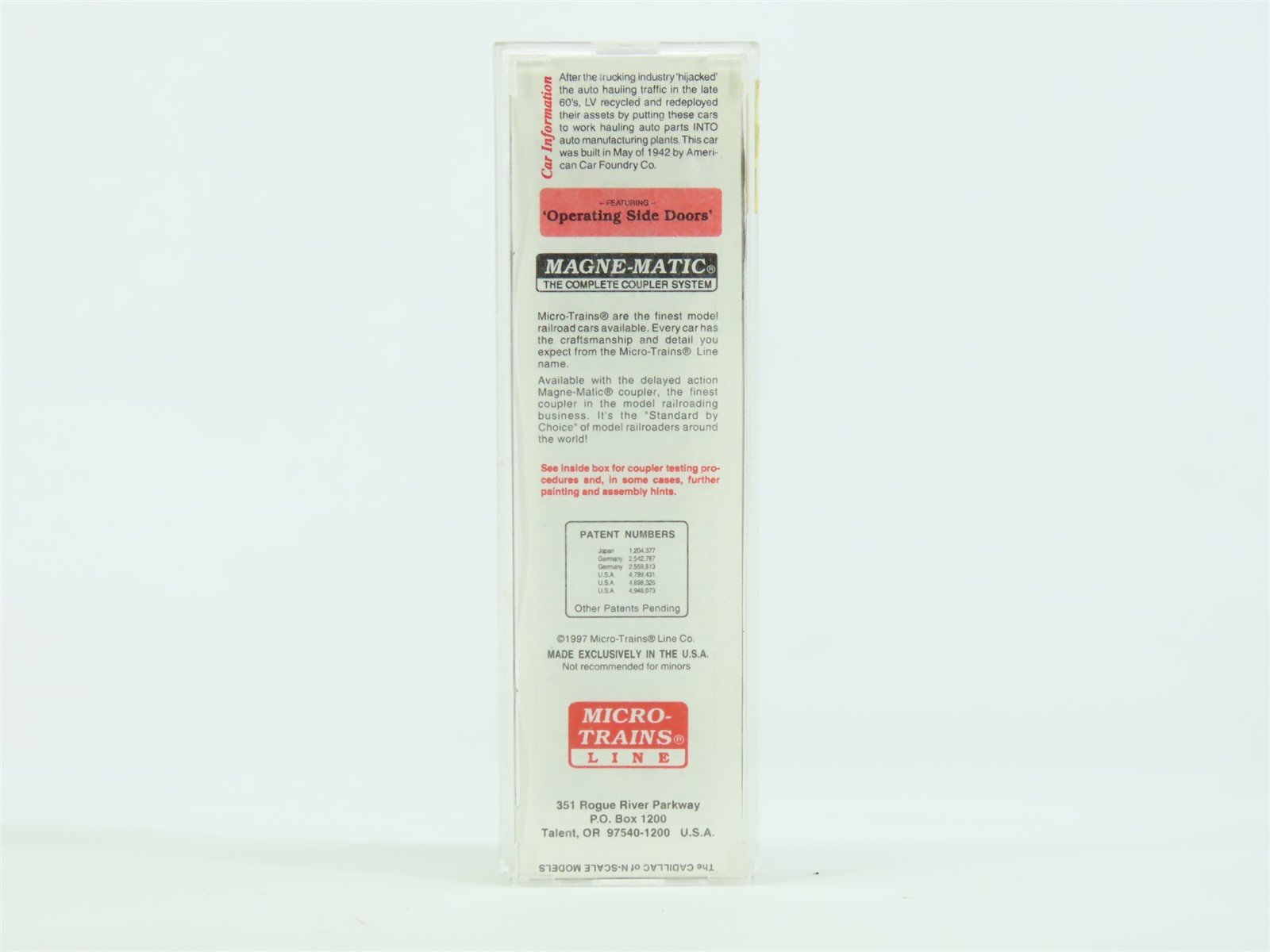 N Scale Micro-Train MTL 78040 LV Lehigh Valley 50' Box Car #8505