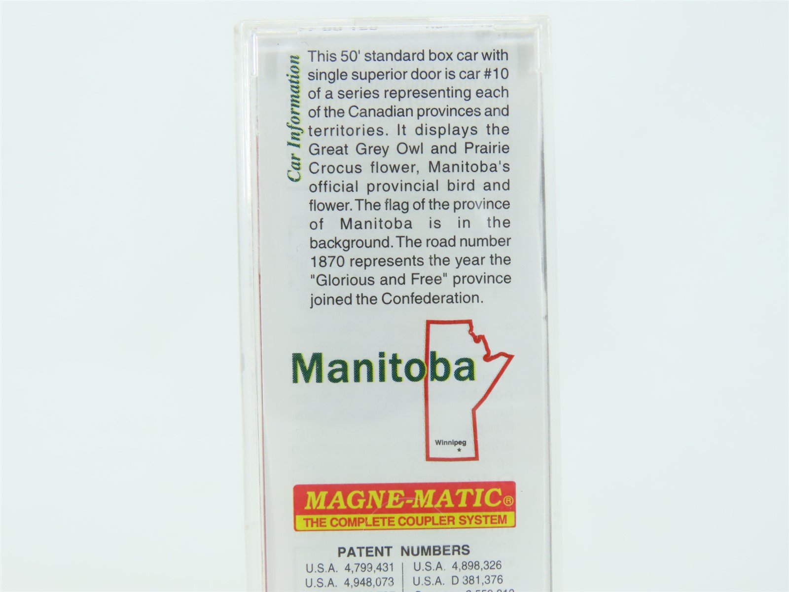 N Scale Micro-Train MTL 077 00 160 MB Manitoba Provincial Box Car #1870