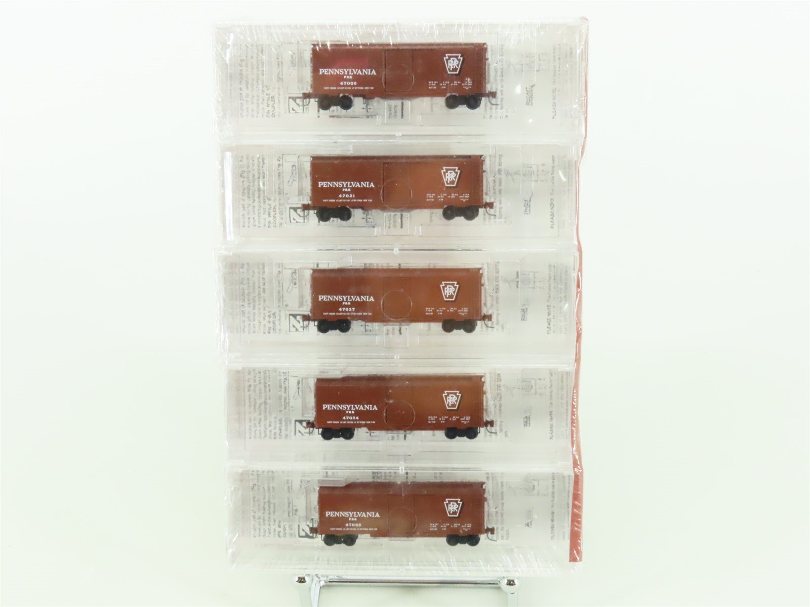 Z Micro-Trains MTL Shawnee Railroad ZSC Z05-07 PRR Pennsylvania 40' Box Car 5-Pk