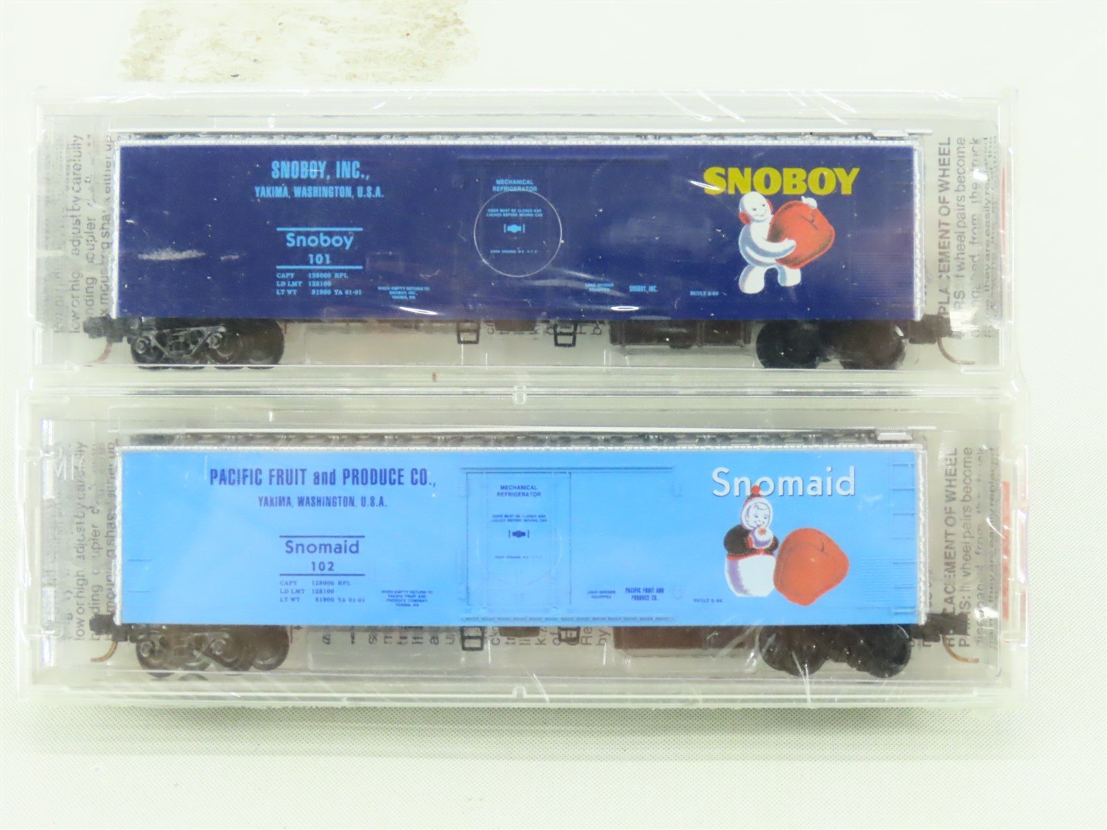 N Scale Micro-Trains MTL #69112 Snoboy & Snomaid Mechanical Reefer 2-Pk - SEALED