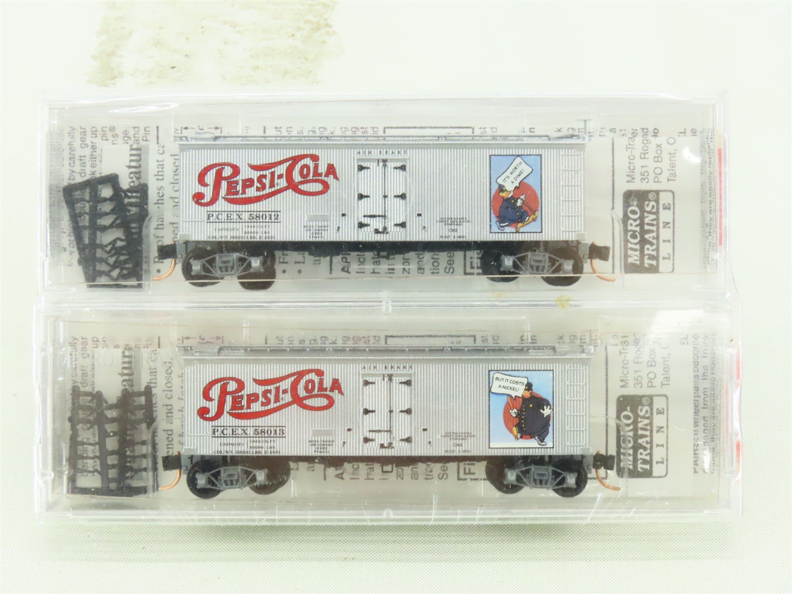 N Scale Micro-Trains MTL #58572 PCEX Pepsi Cola 36' Reefer 2-Pack - SEALED