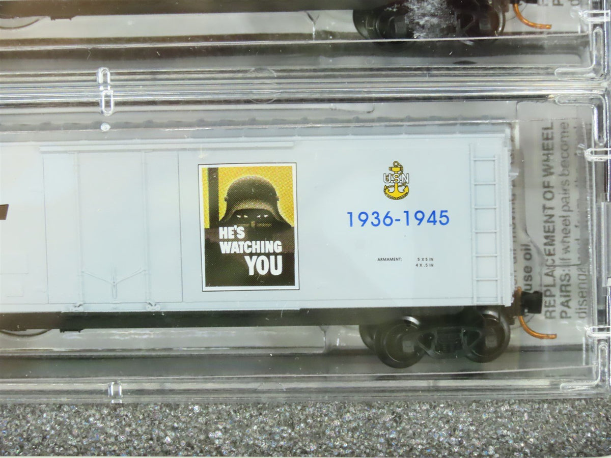 N Micro-Trains MTL 99321060 Battleship Row Pearl Harbor Box Car Set #2 w/ COA