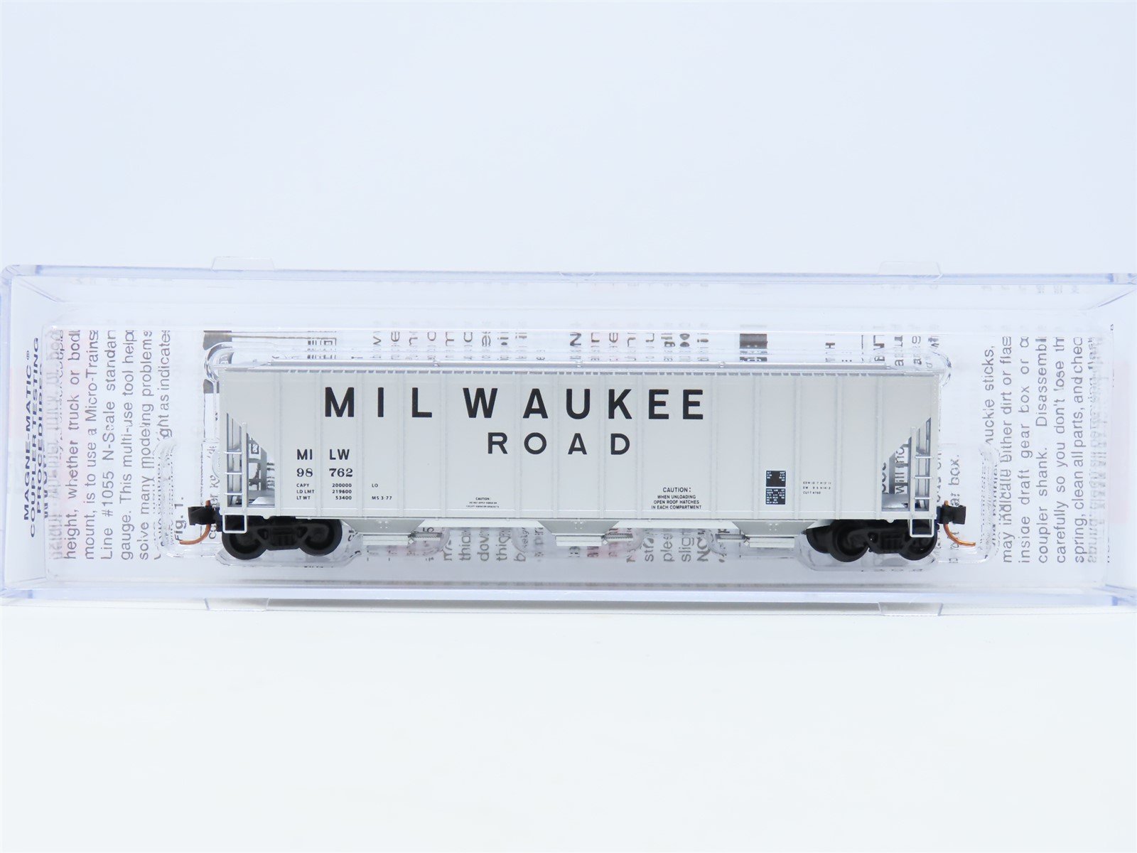 N Scale Micro-Train MTL 099 00 050 MILW Milwaukee Road 3-Bay Hopper #98762