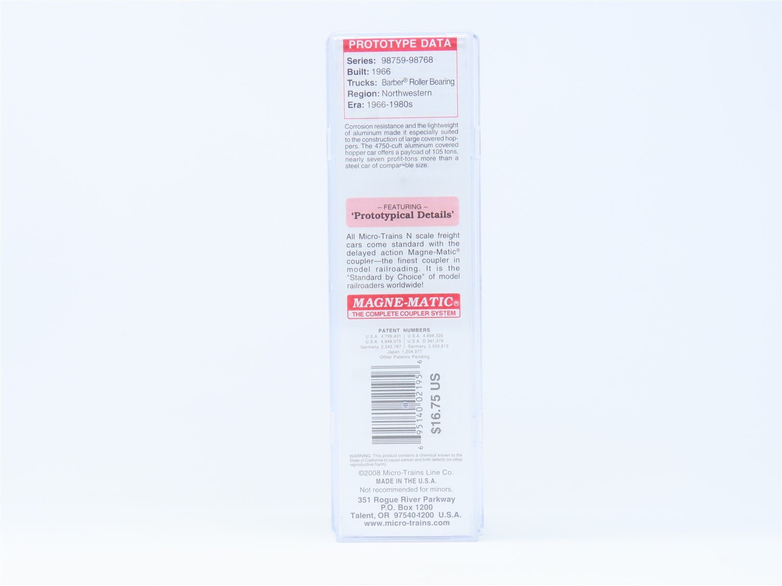 N Scale Micro-Train MTL 099 00 050 MILW Milwaukee Road 3-Bay Hopper #98762