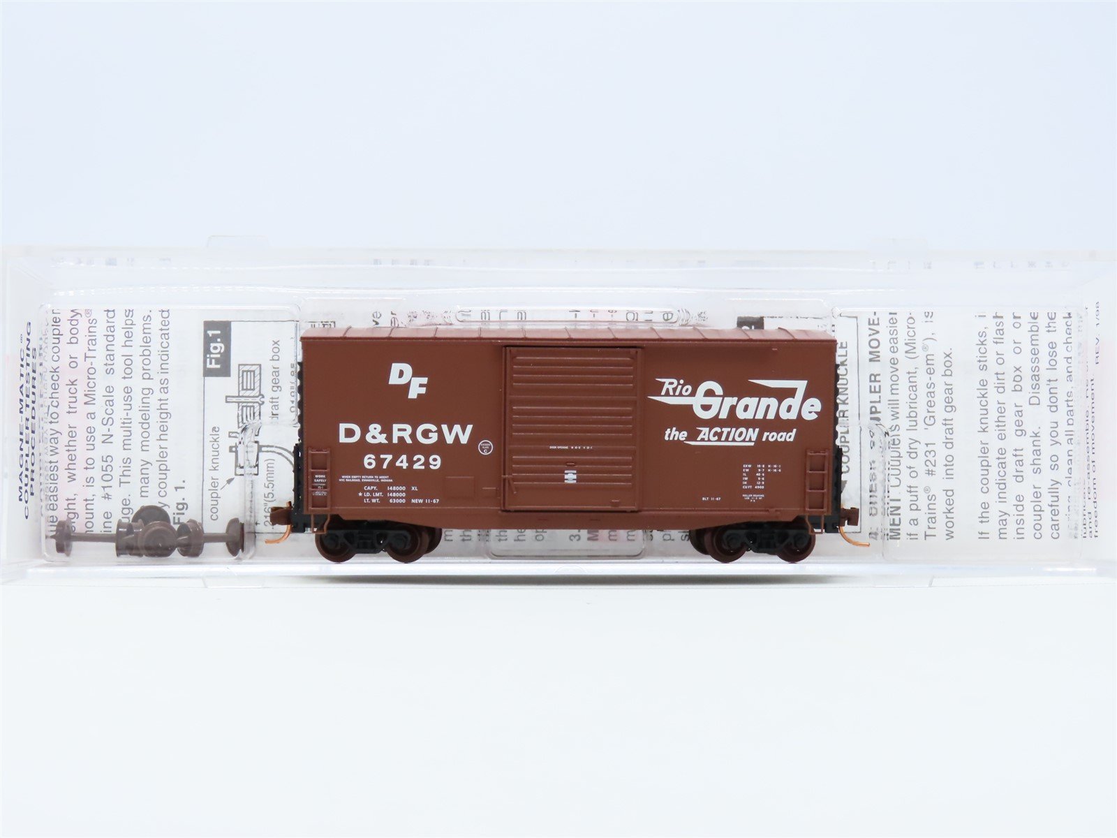 N Scale Micro-Train MTL 101 00 030 D&RGW Rio Grande Western Cube Box Car #67429