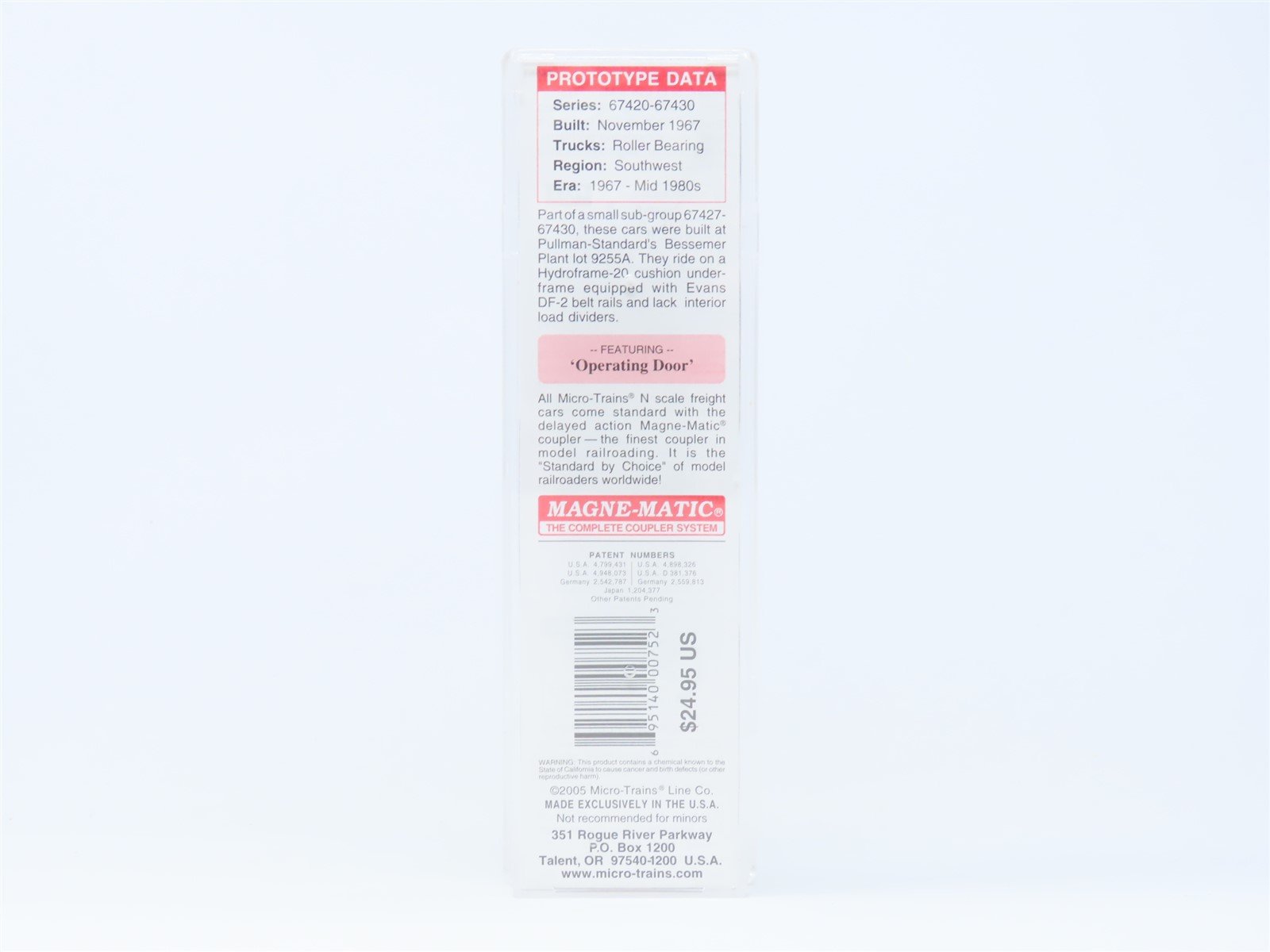 N Scale Micro-Train MTL 101 00 030 D&RGW Rio Grande Western Cube Box Car #67429