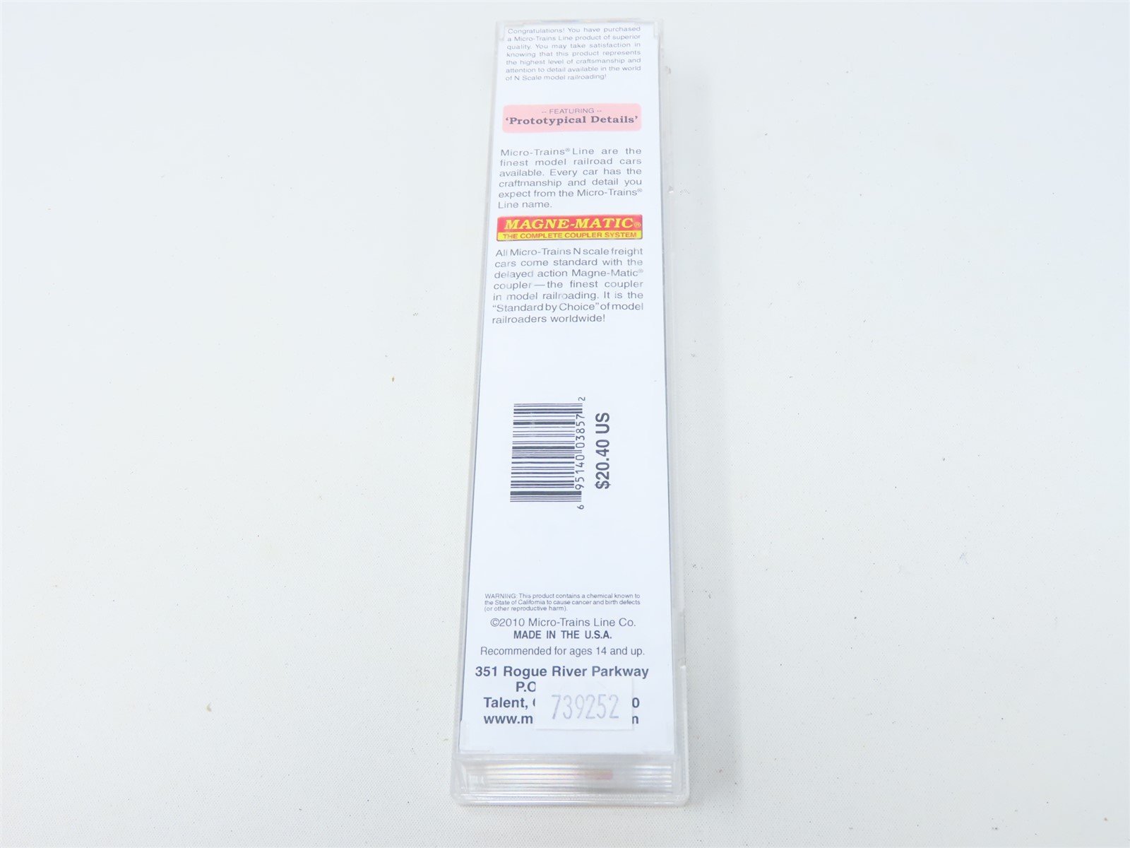 N Scale Micro-Trains MTL #14200001 Undecorated 83' 12-1 Sleeper Passenger