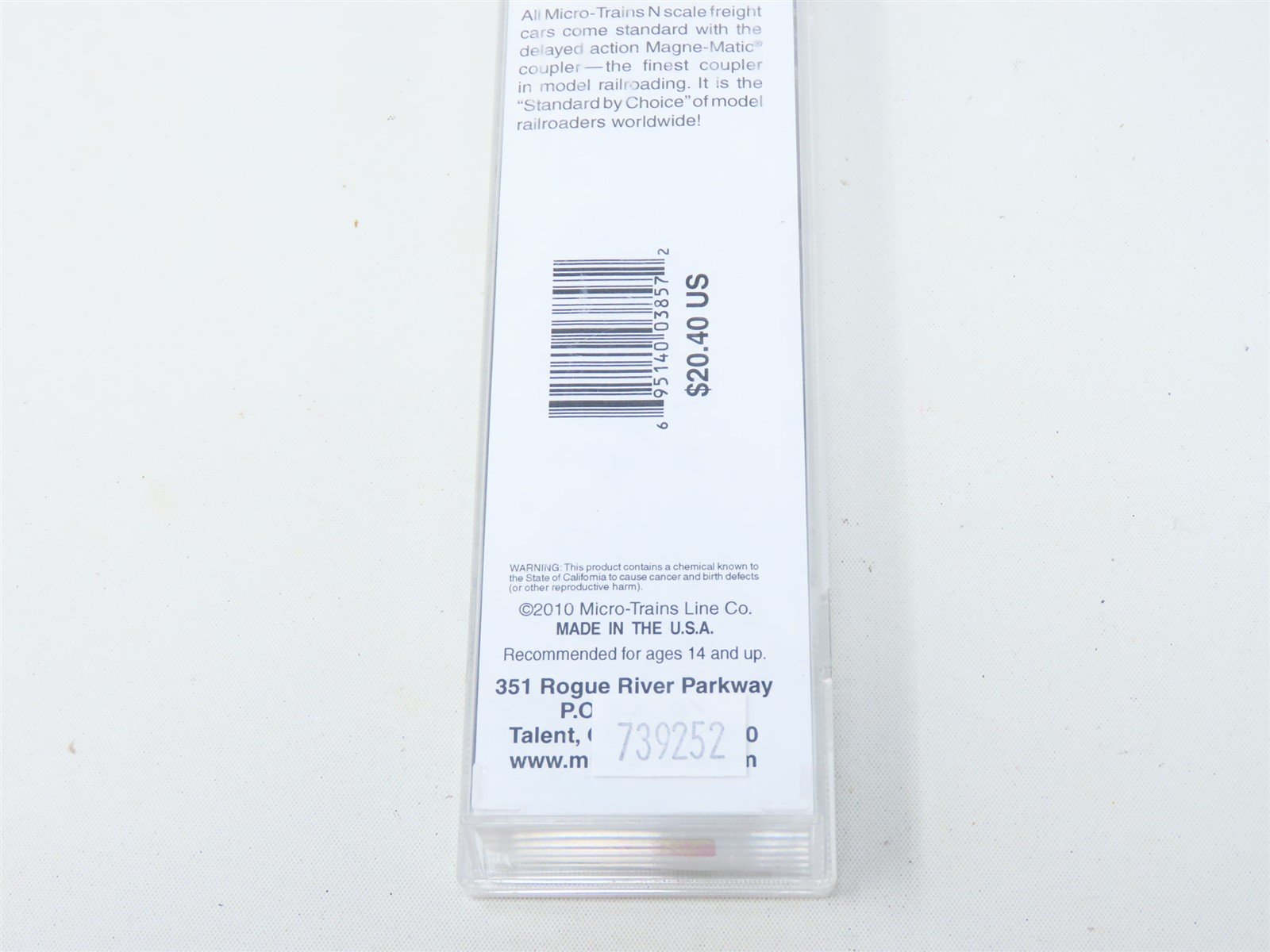 N Scale Micro-Trains MTL #14200001 Undecorated 83' 12-1 Sleeper Passenger