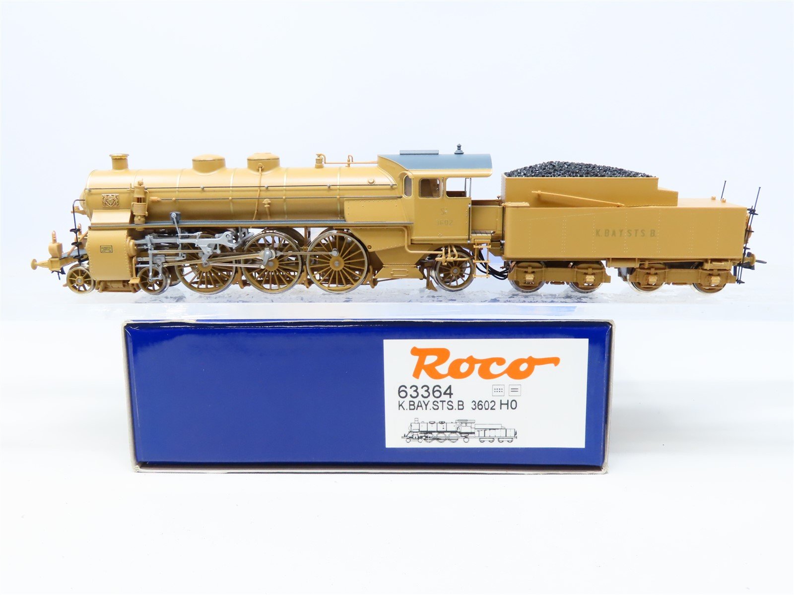 HO Scale Roco 63364 K.Bay.Sts.B. Royal Bavarian 4-6-2 Class S3/6 Steam #3602