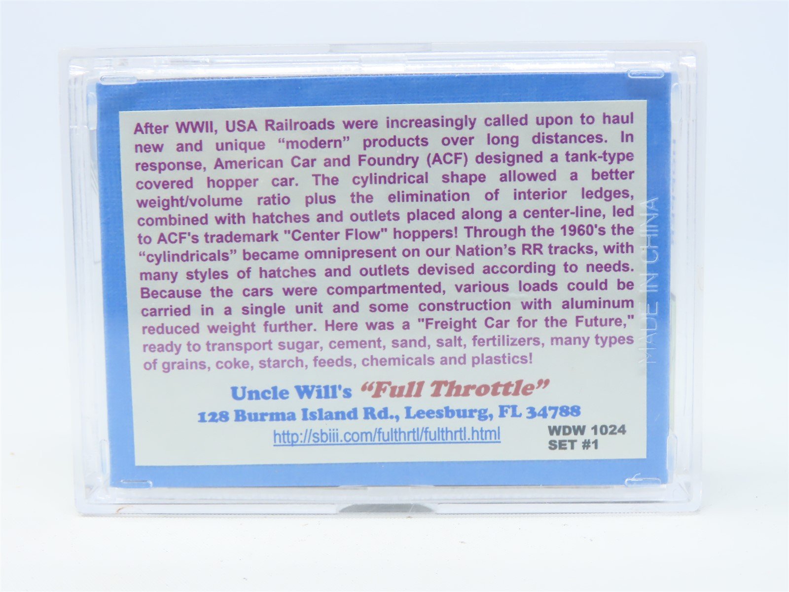 Z Scale FULL THROTTLE WDW1024 CR Conrail 51' 3-Bay Cylindrical Hopper - Set #1