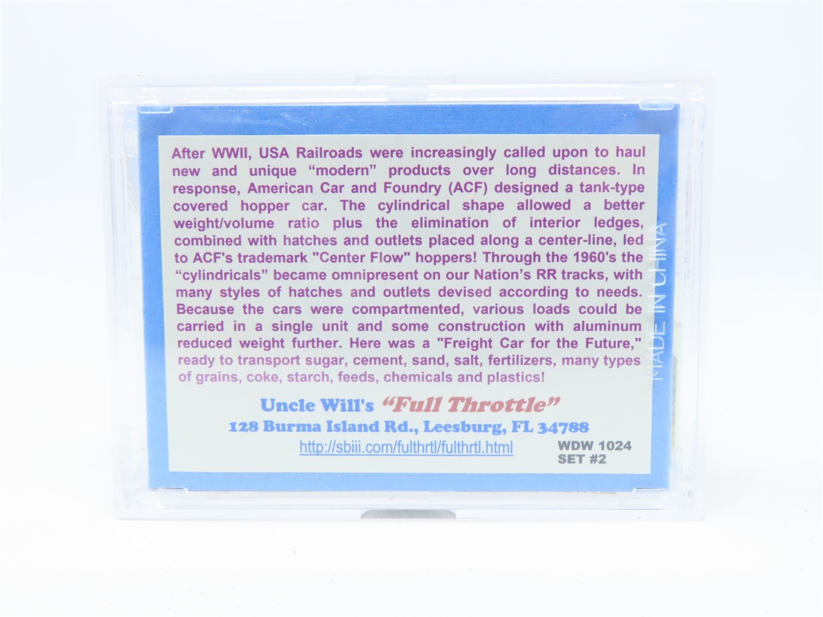 Z Scale FULL THROTTLE WDW1024 CR Conrail 51' 3-Bay Cylindrical Hopper - Set #2