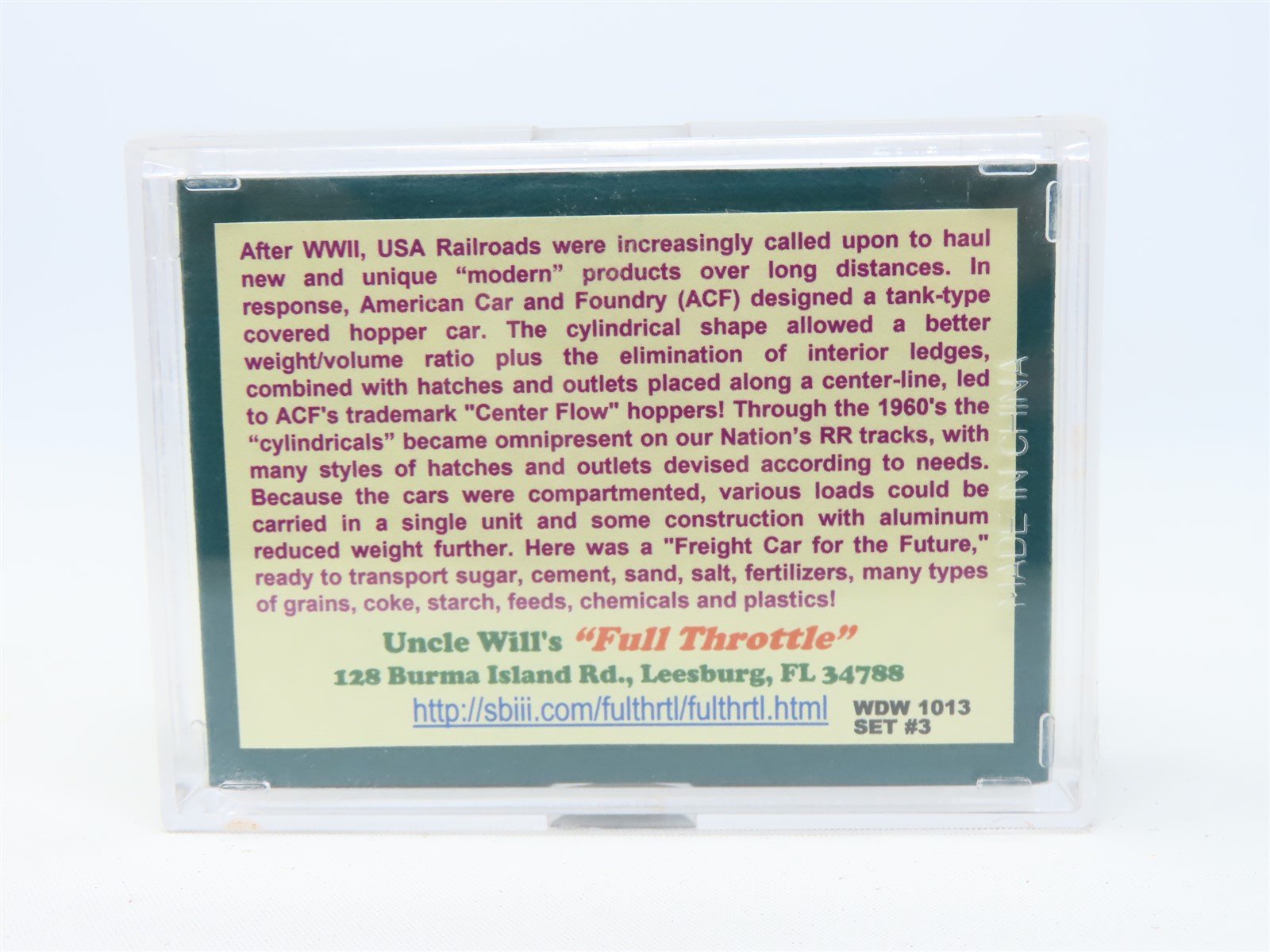 Z FULL THROTTLE WDW1013 GN Great Northern 51' 3-Bay Cylindrical Hopper - Set #3