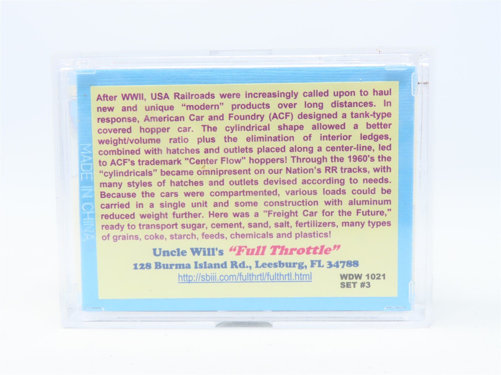 Z FULL THROTTLE #WDW1021 EEC Pillsbury 51' 3-Bay Cylindrical Hopper - Set #3