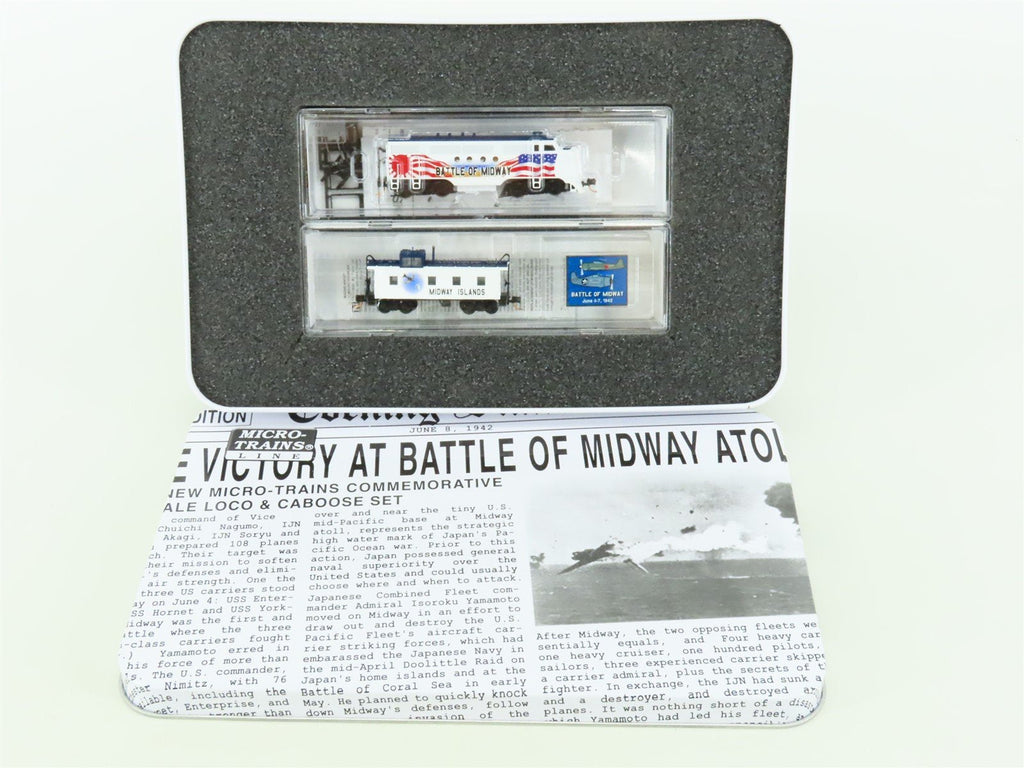 N Scale Micro-Trains MTL 99321081 Battle of Midway EMD FTA Diesel & Caboose  Set