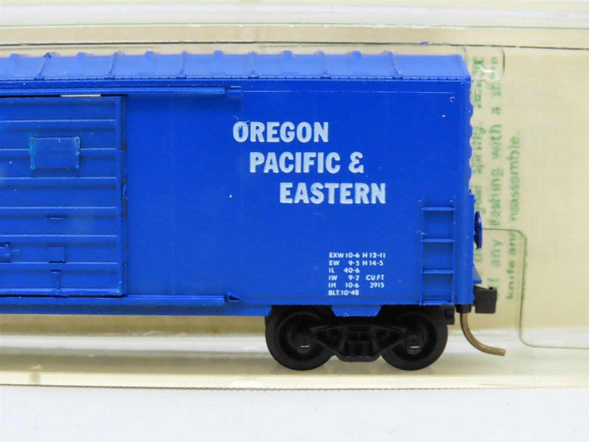 N Scale Micro-Trains MTL Kadee 24384 OP&amp;E 40&#39; Steel Box Car #1034 - Blue Label