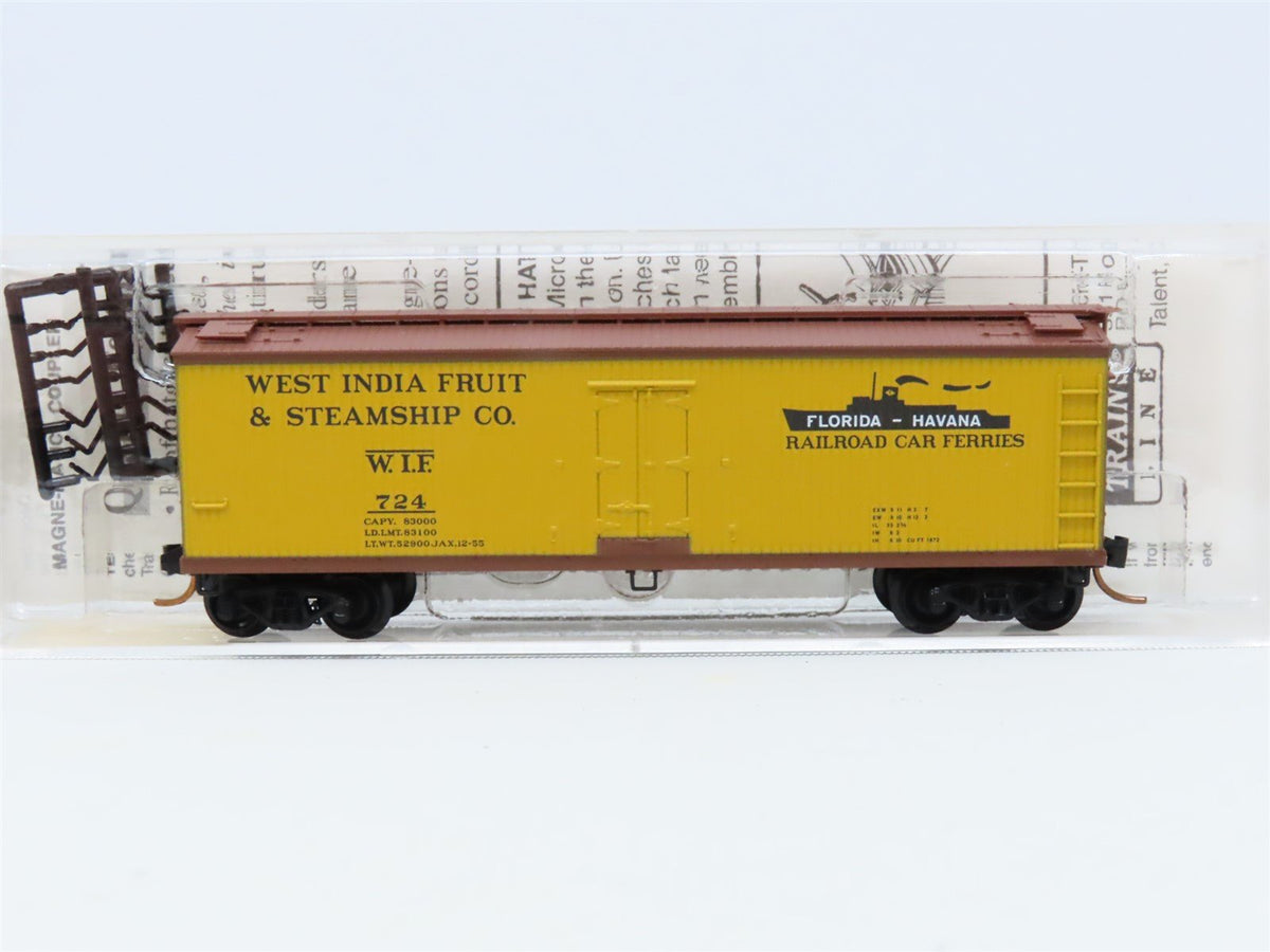 N Scale Micro-Trains MTL 49510 WIF West India Fruit &amp; Steamship 40&#39; Box Car #724