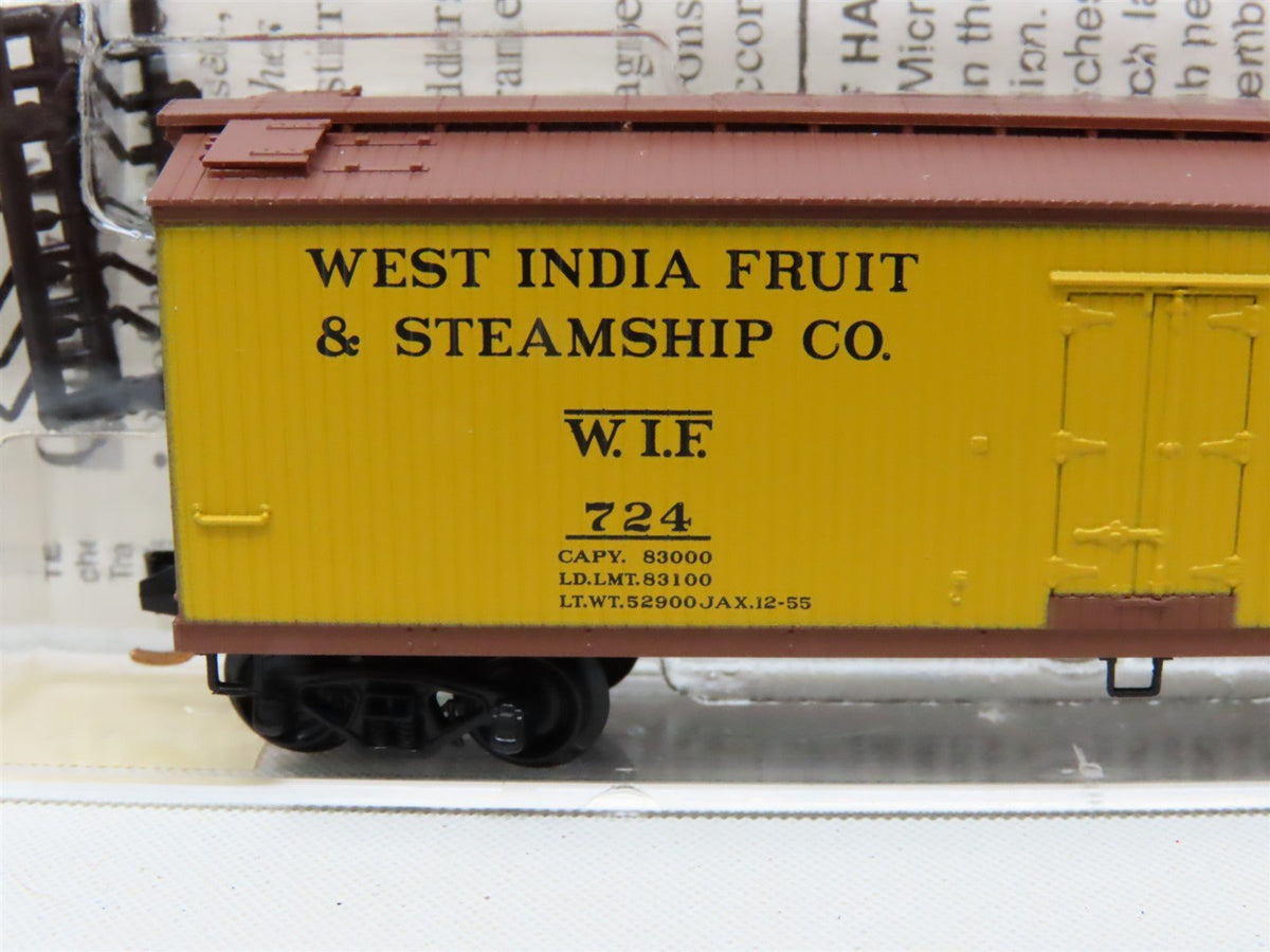 N Scale Micro-Trains MTL 49510 WIF West India Fruit &amp; Steamship 40&#39; Box Car #724