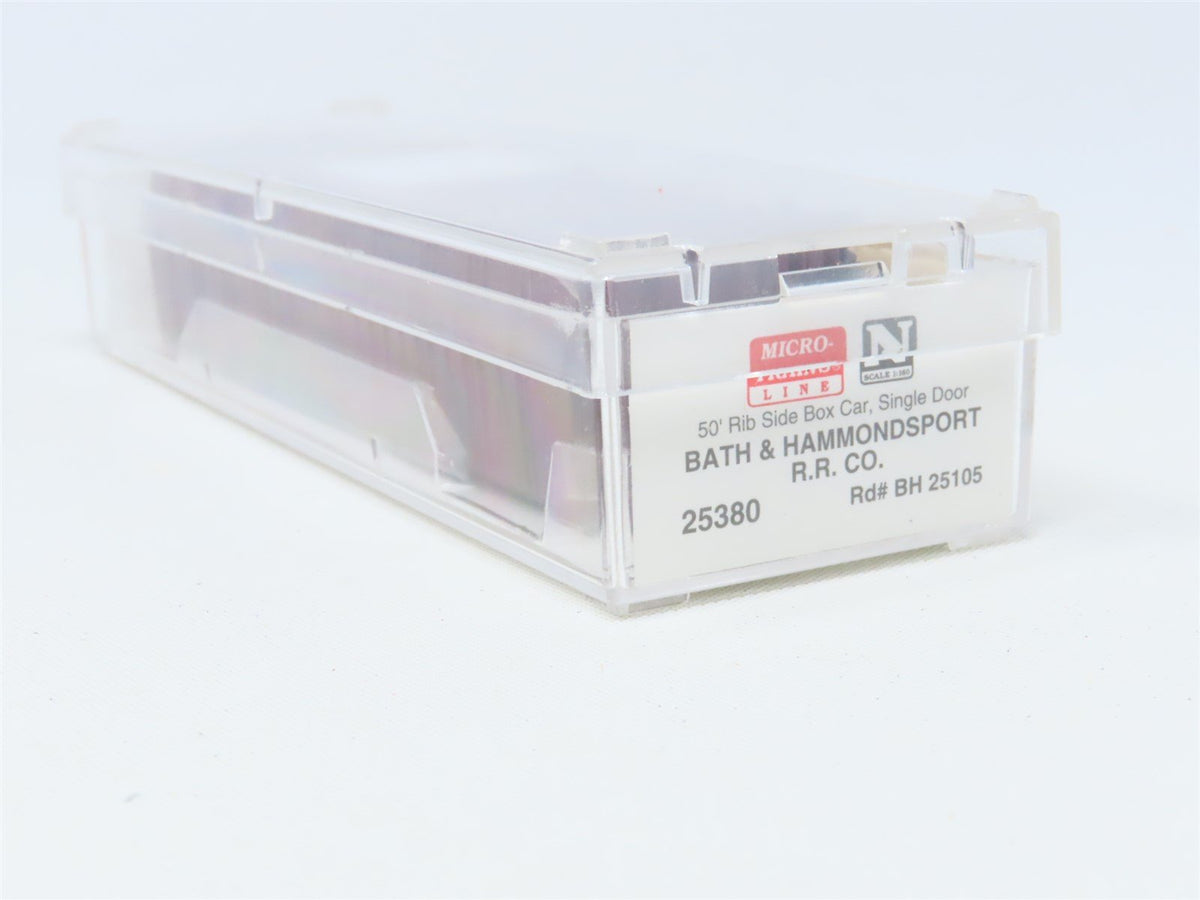 N Scale Micro-Trains MTL 25380 BH Bath &amp; Hammondsport Railway 50&#39; Box Car #25105