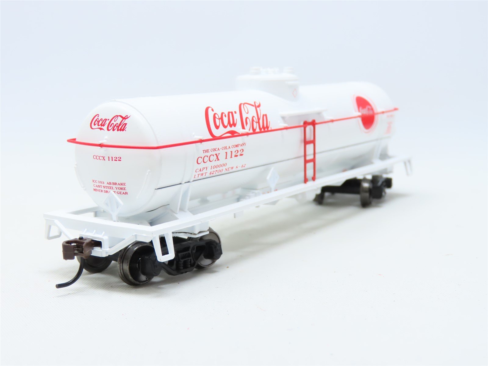 Cccx Train HO Scale Athearn #8355 CCCX Coca Cola 40' Single Dome Tank Car #1122 ...