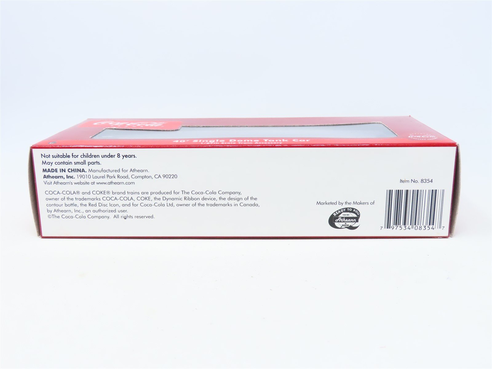 HO Scale Athearn #8354 CCCX Coca Cola 40' Single Dome Tank Car #1112