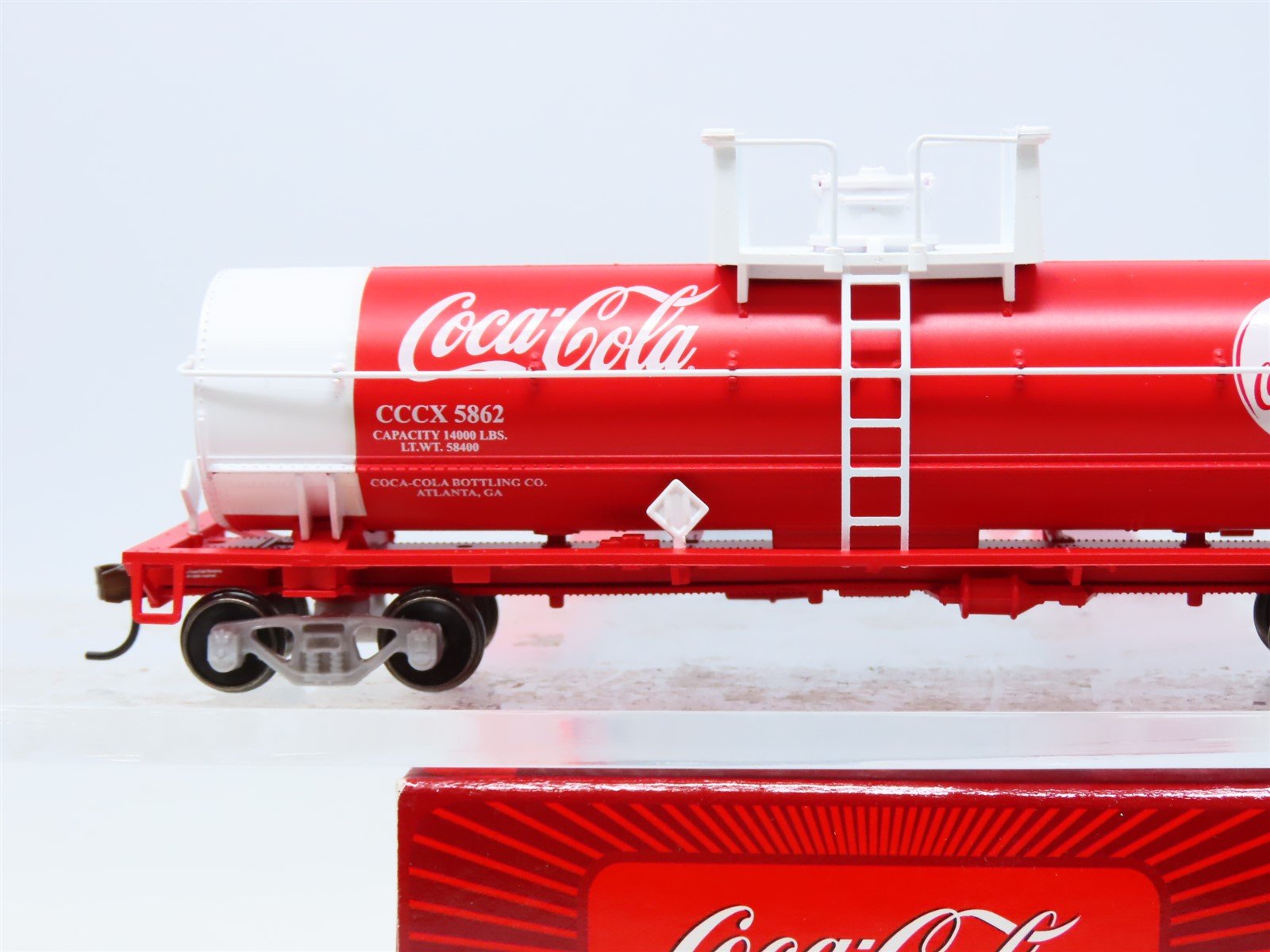 Cccx Train HO Scale Athearn #8311 CCCX Coca Cola 40' Chemical Tank Car #5862 ...