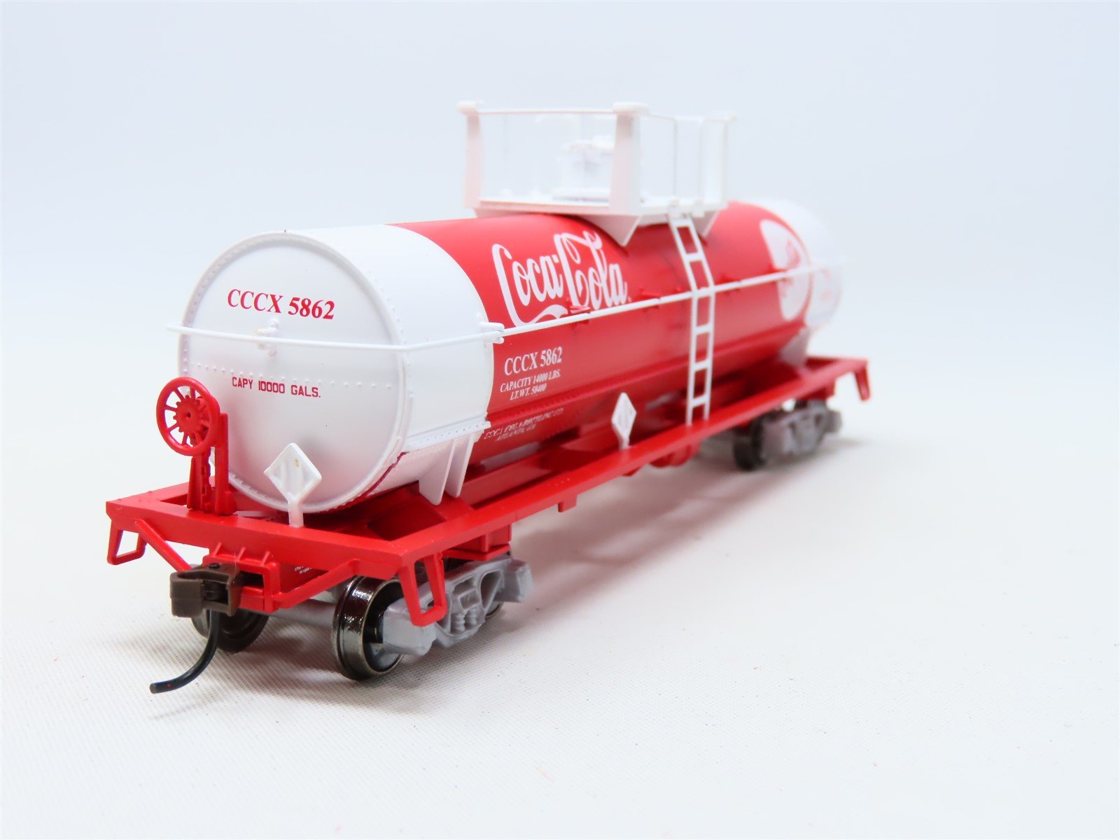 Cccx Train HO Scale Athearn #8311 CCCX Coca Cola 40' Chemical Tank Car #5862 ...
