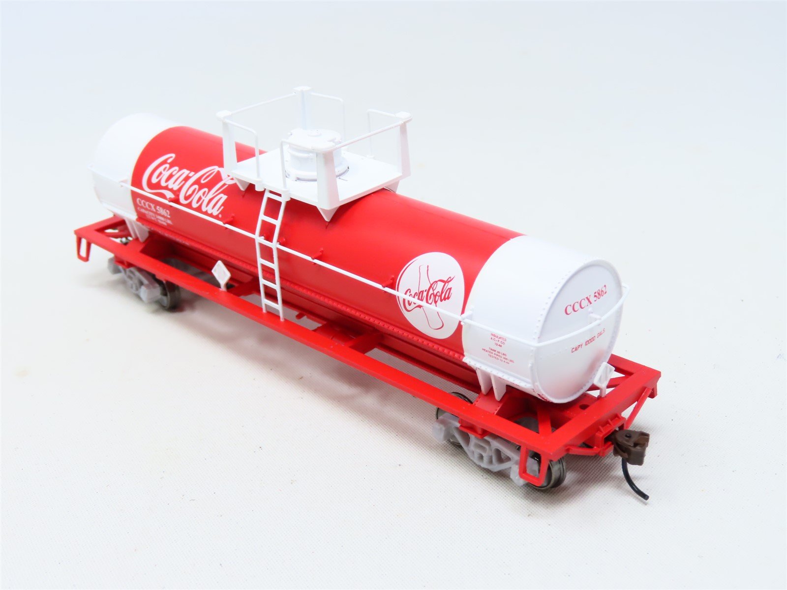 Cccx Train HO Scale Athearn #8311 CCCX Coca Cola 40' Chemical Tank Car #5862 ...
