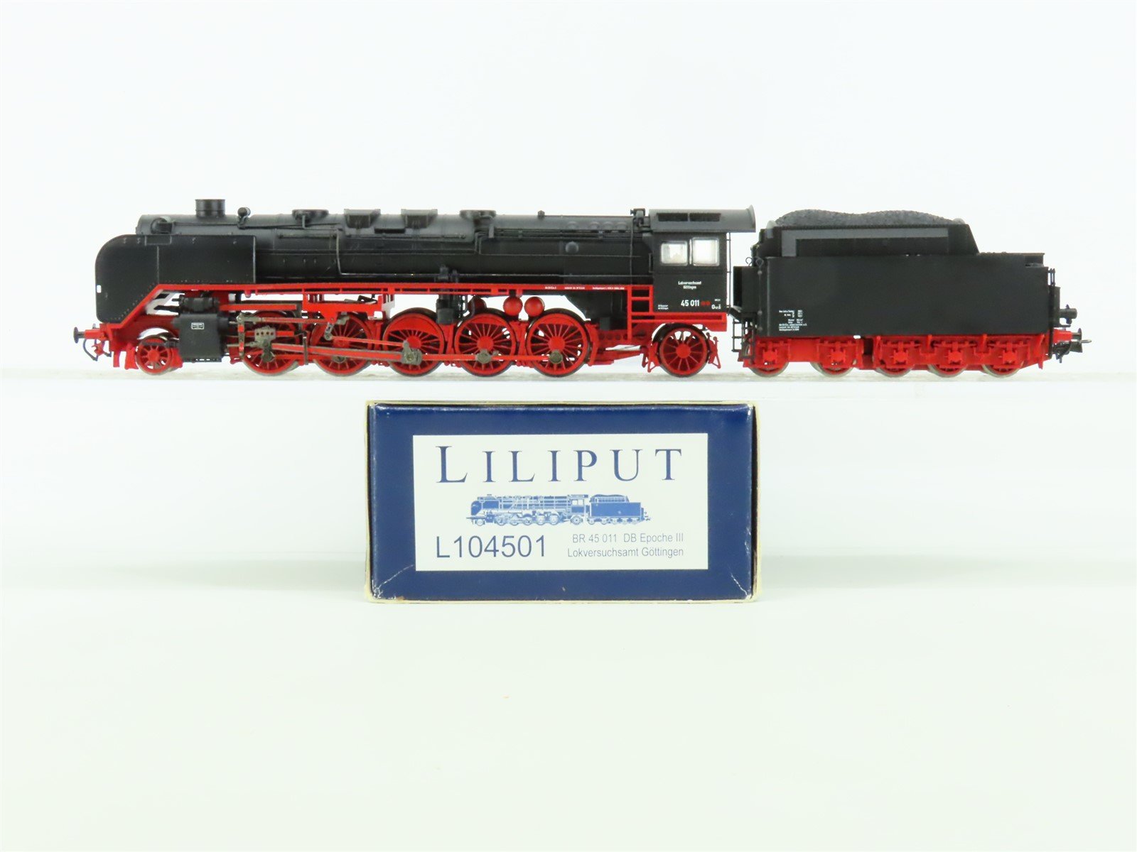 HO Liliput L104501 DB German Era III "Lokversuchsamt" 2-10-2 BR 45 Steam #011