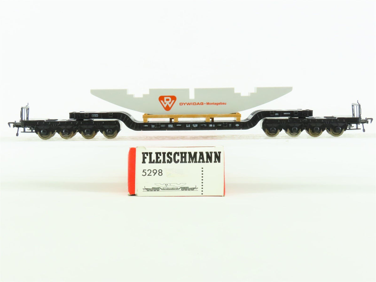 HO Fleischmann 5298 DB German Federal &quot;DYWIDAG&quot; Depressed Center Flat Car #931