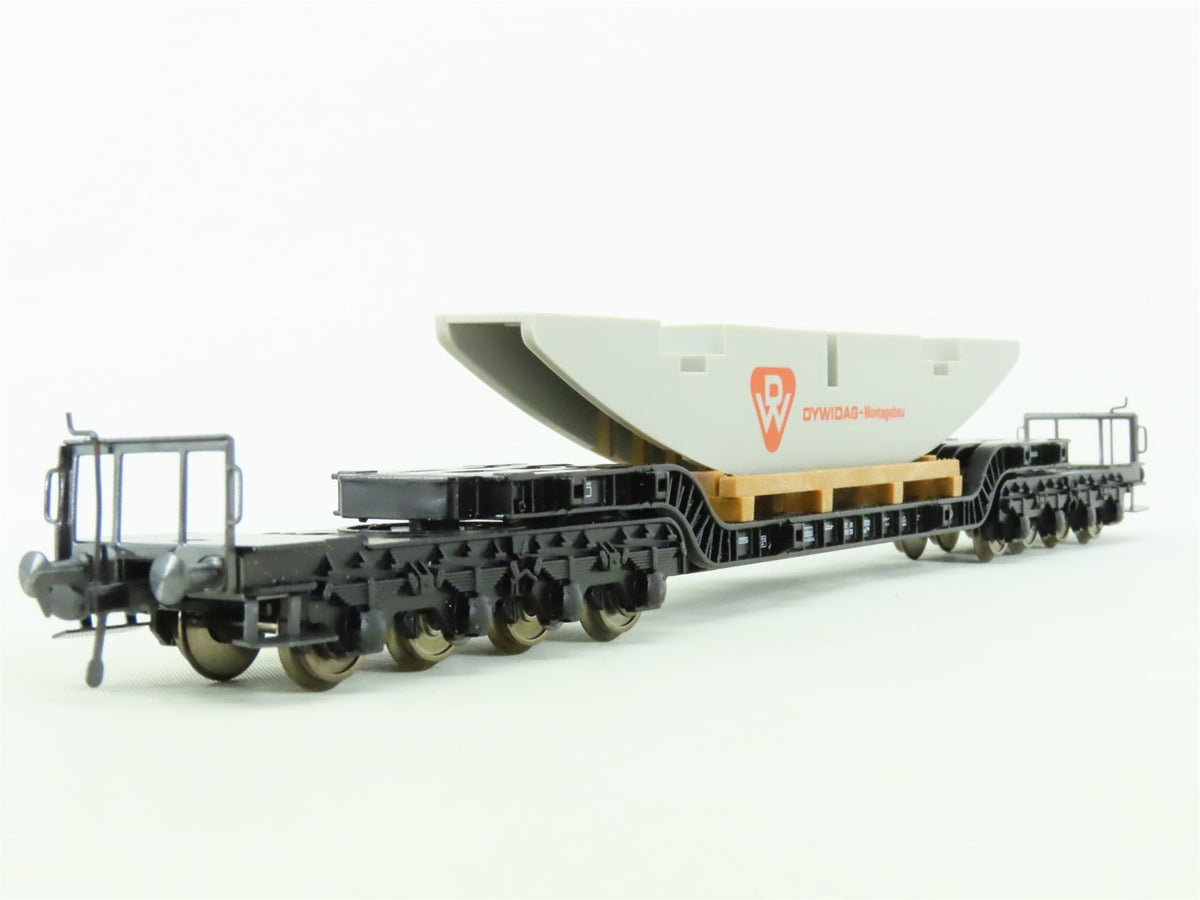 HO Fleischmann 5298 DB German Federal &quot;DYWIDAG&quot; Depressed Center Flat Car #931