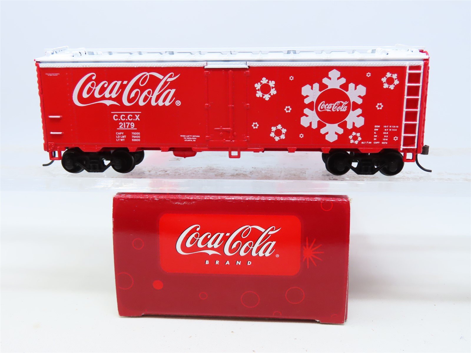 Cccx Train HO Scale Athearn #8326 CCCX Coca-Cola 40' Steel Reefer #2179 - Model ...