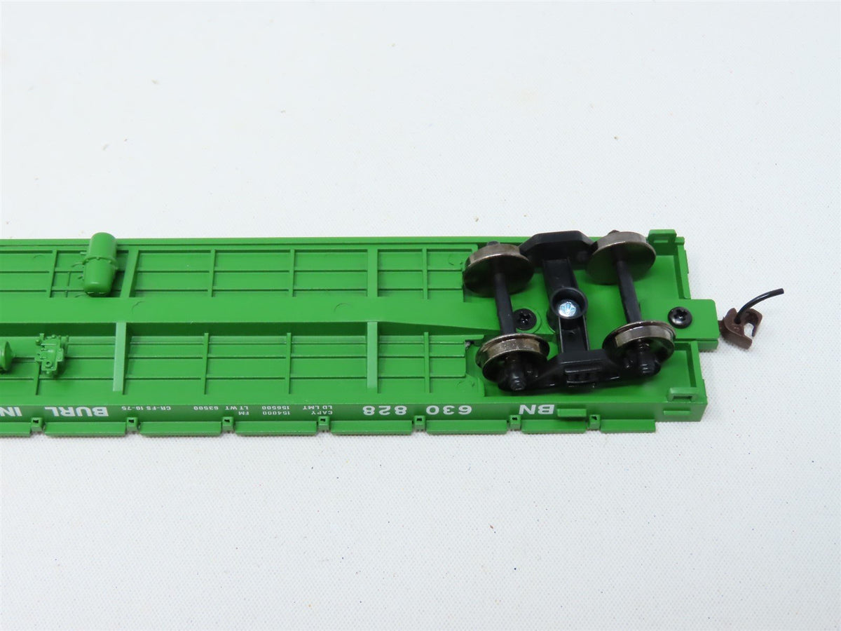 HO Scale Athearn #92674 BN Burlington Northern 60&#39; Flat Car #630828