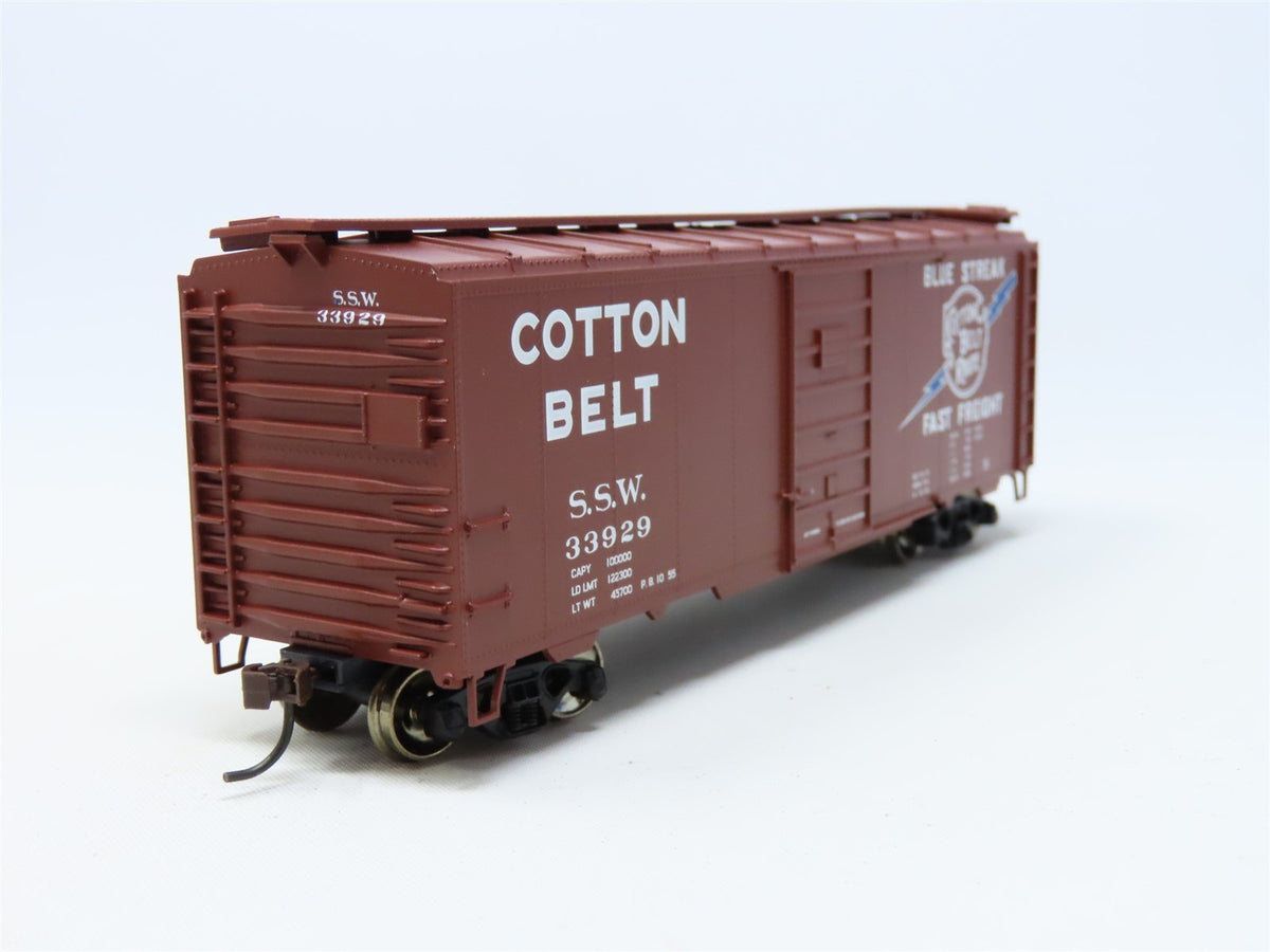 HO Scale Athearn #70333 SSW Cotton Belt &quot;Blue Streak&quot; 40&#39; Box Car #33929