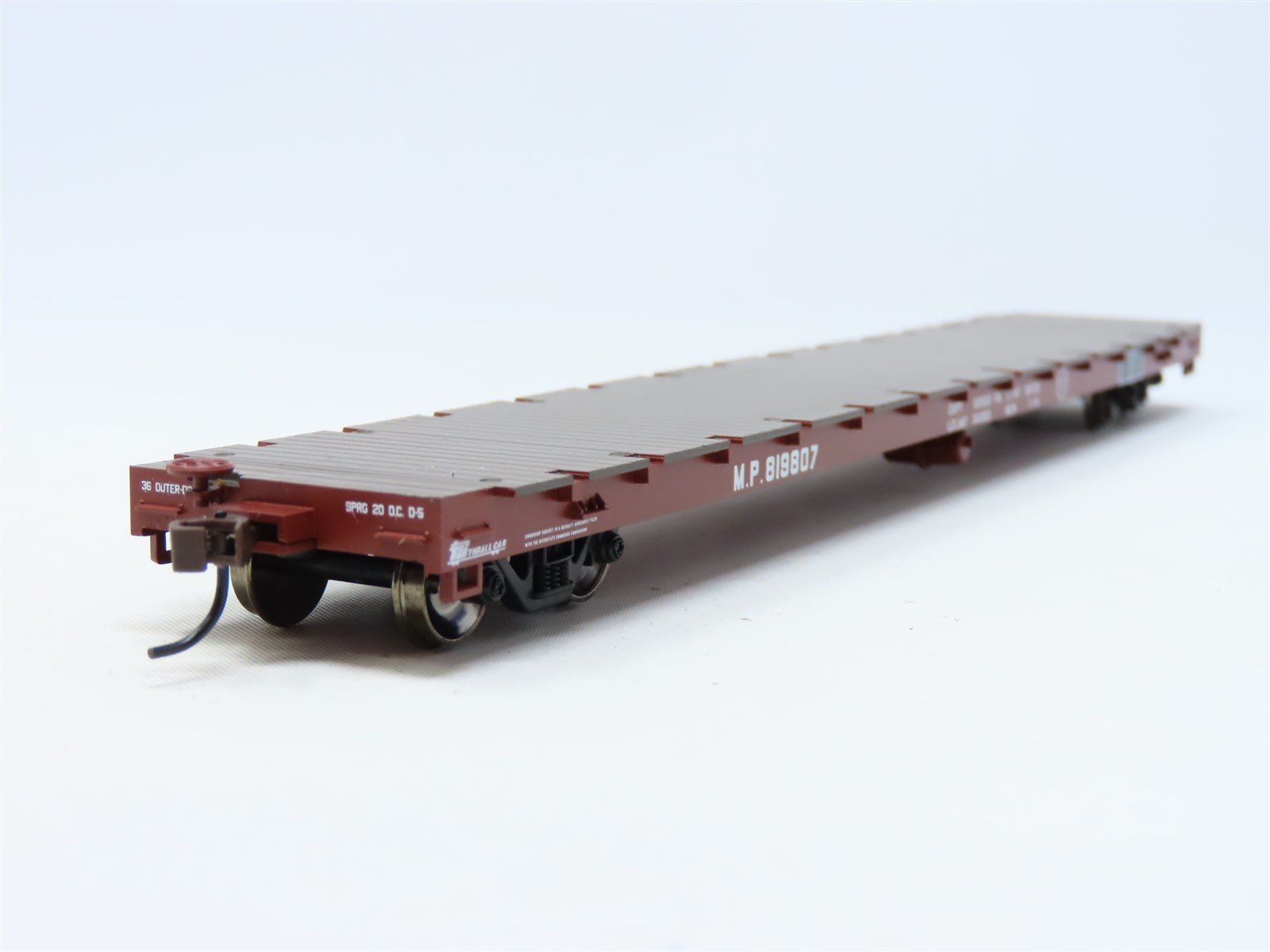 HO Scale Athearn #92680 MP Missouri Pacific 60' Flat Car #819807