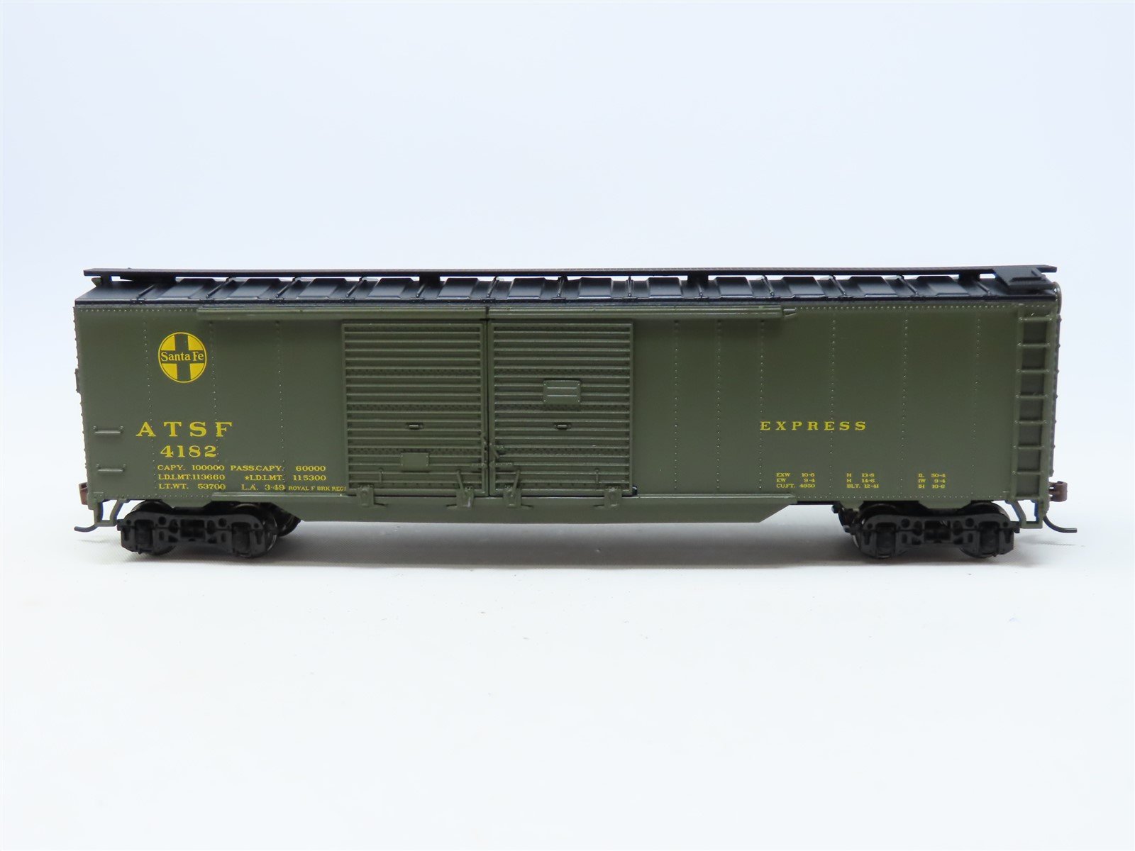 HO Scale Athearn #92401 ATSF Santa Fe 50' Double Door Express Box Car #4182