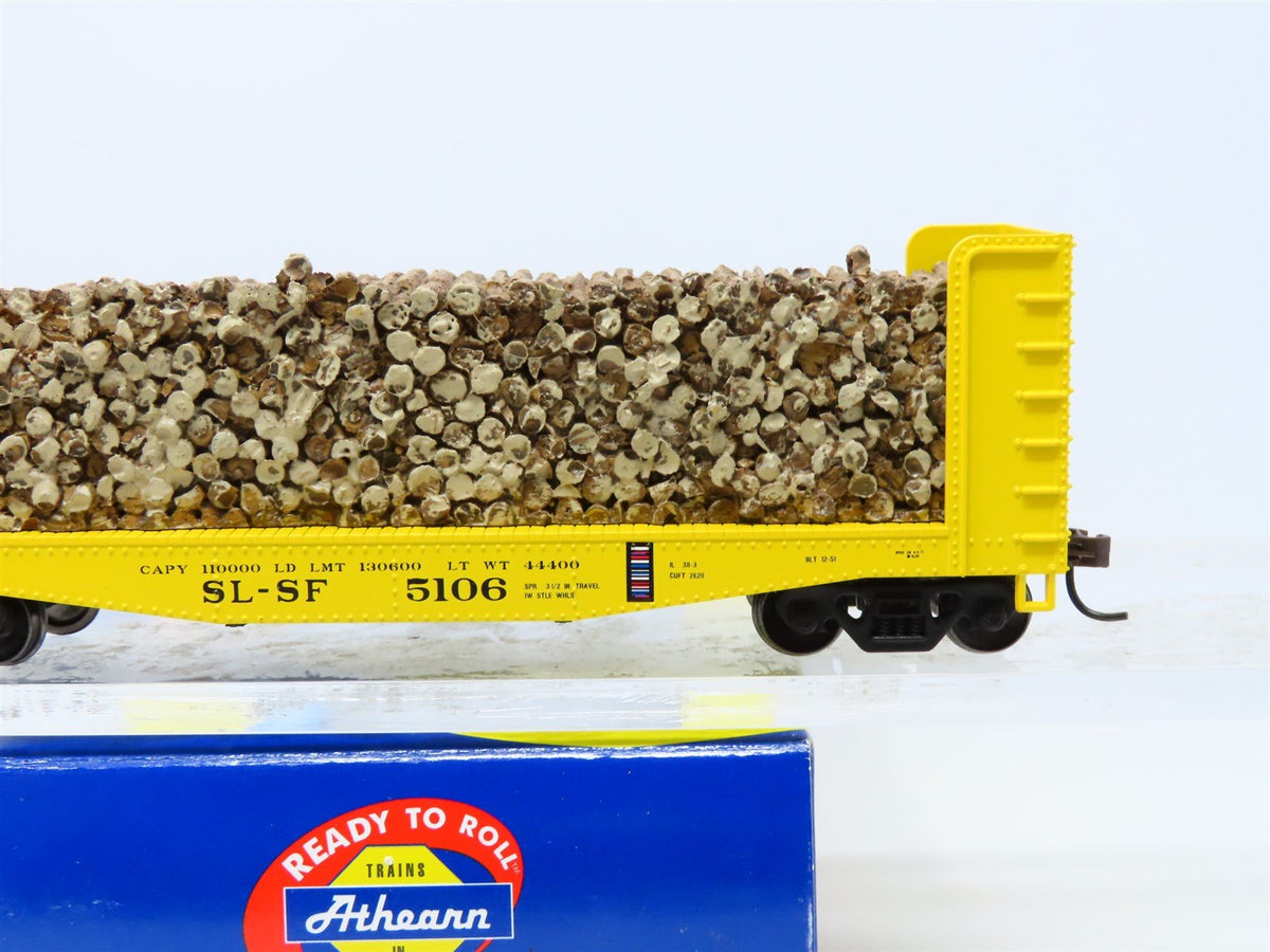 HO Scale Athearn #91457 SL-SF Frisco 40&#39; Pulpwood Flat Car w/ Load #5106