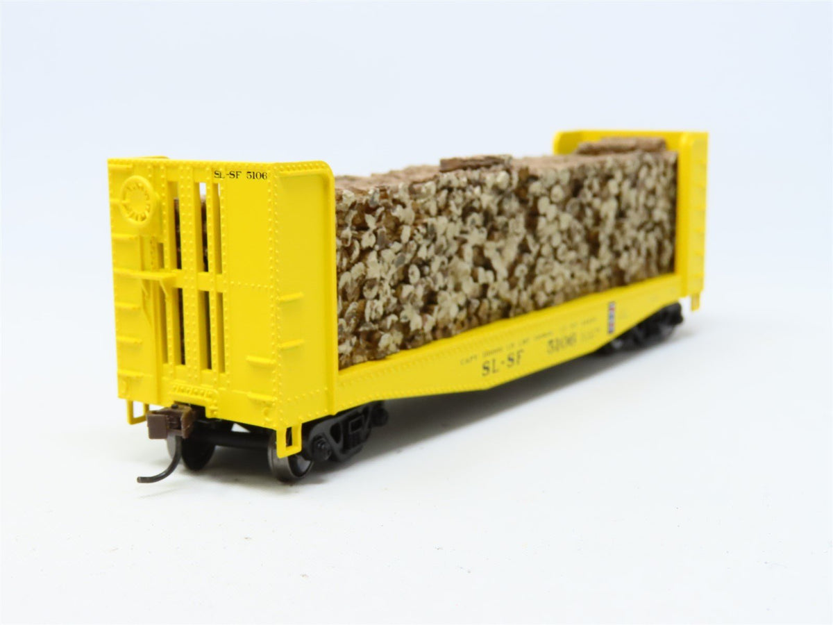 HO Scale Athearn #91457 SL-SF Frisco 40&#39; Pulpwood Flat Car w/ Load #5106