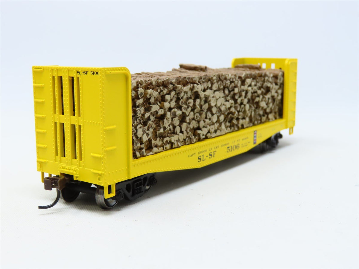 HO Scale Athearn #91457 SL-SF Frisco 40&#39; Pulpwood Flat Car w/ Load #5106