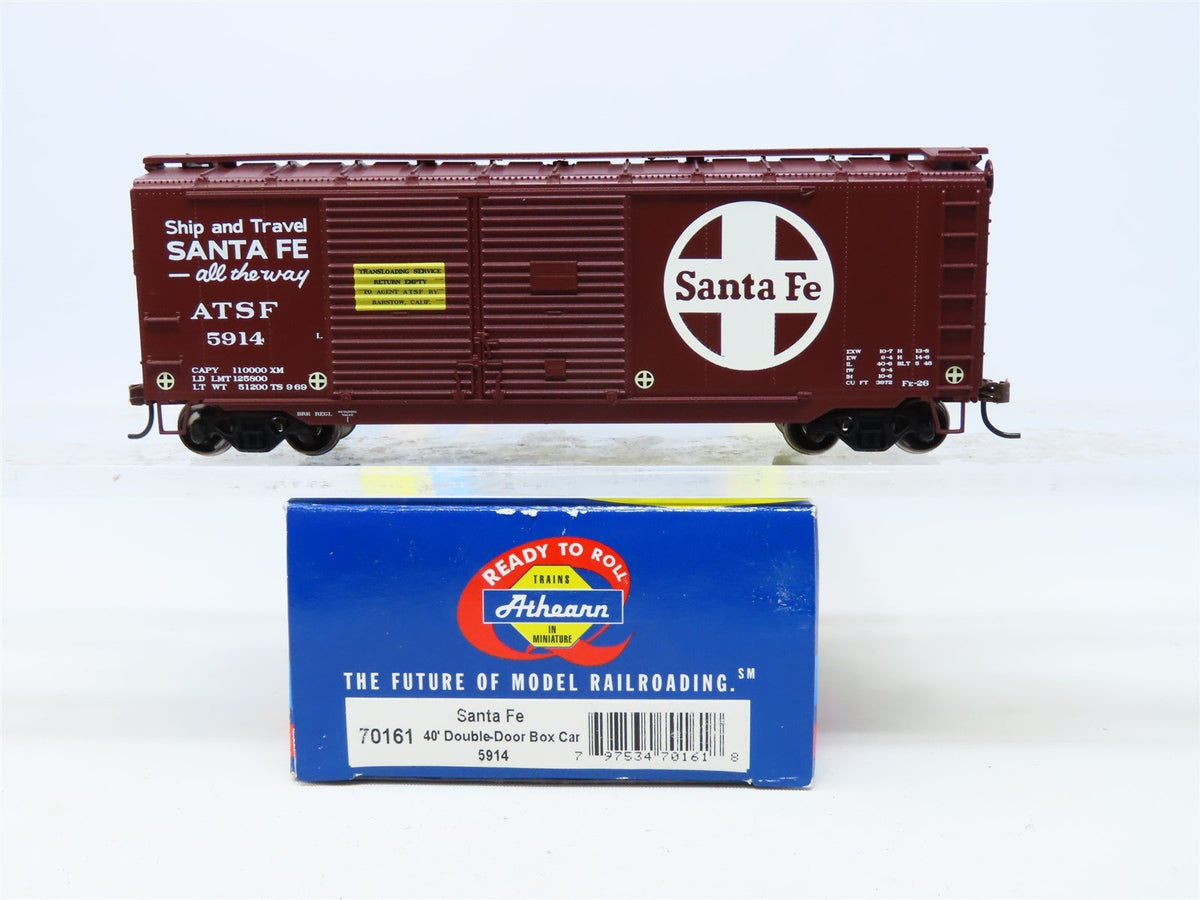 HO Scale Athearn #70161 ATSF Santa Fe &quot;All The Way&quot; 40&#39; Double Door Box Car 5914