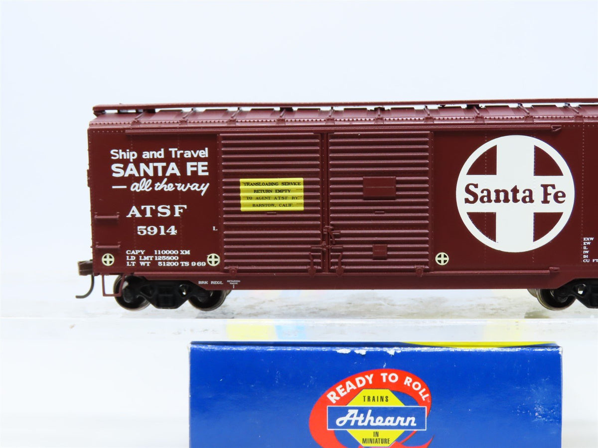 HO Scale Athearn #70161 ATSF Santa Fe &quot;All The Way&quot; 40&#39; Double Door Box Car 5914