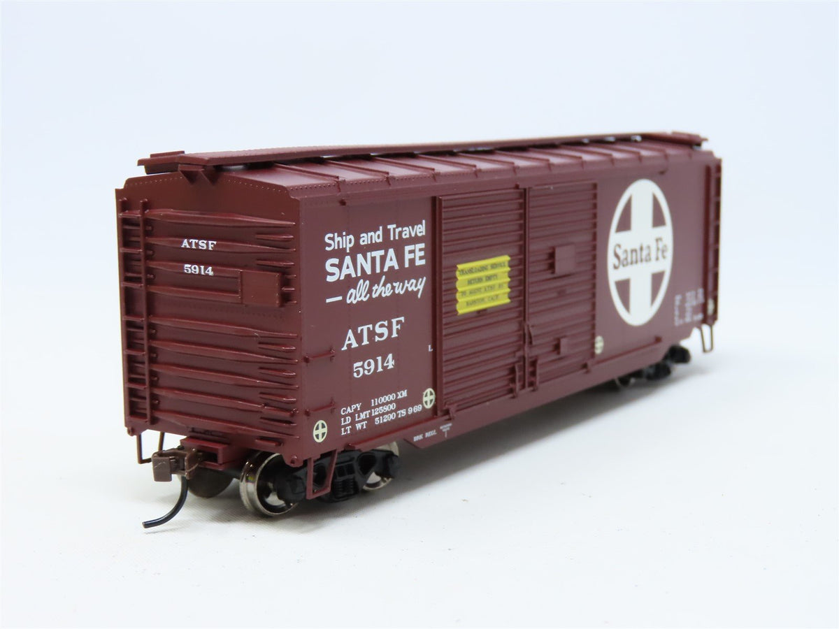 HO Scale Athearn #70161 ATSF Santa Fe &quot;All The Way&quot; 40&#39; Double Door Box Car 5914